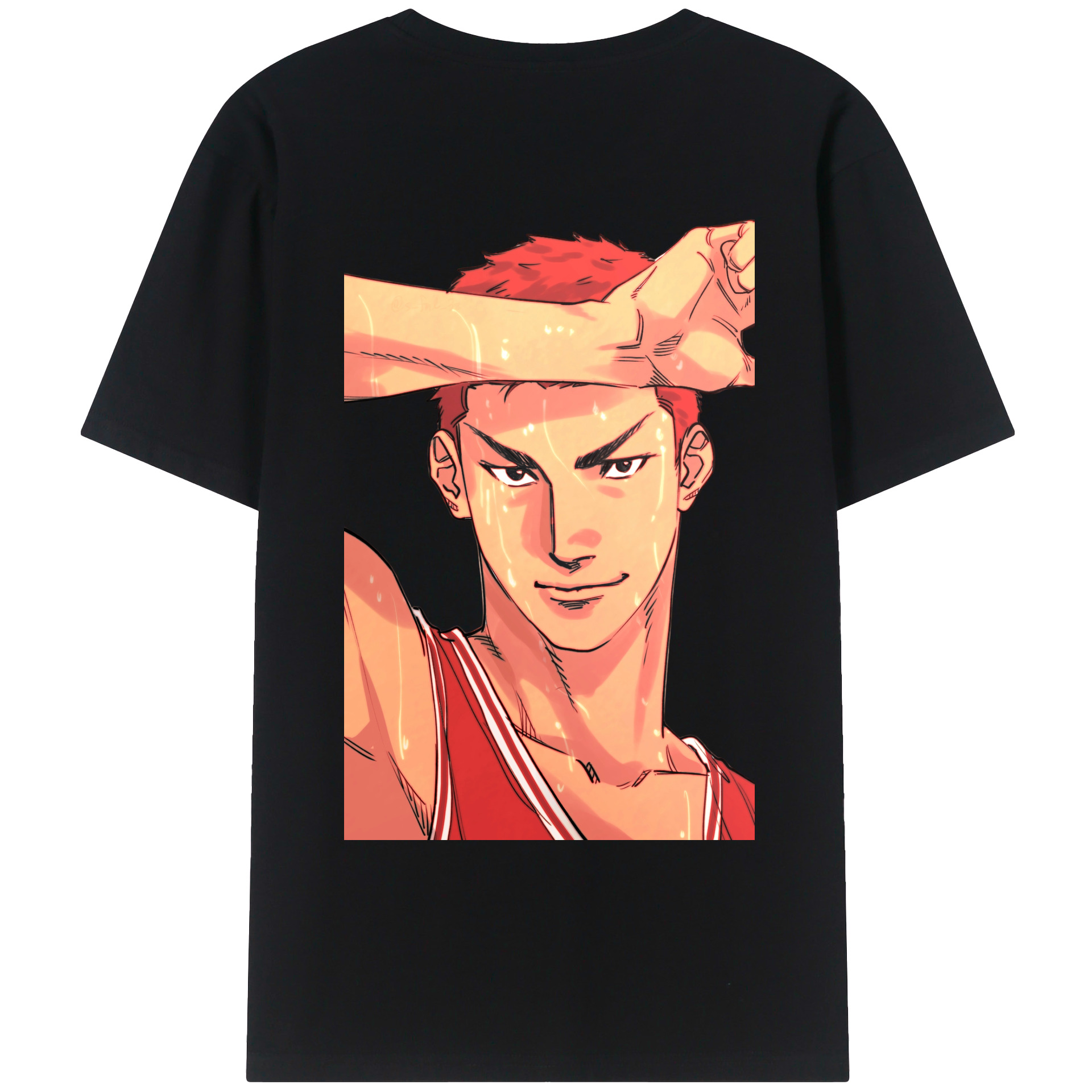 （画像用） SLAM DUNK／スラムダンク 綿100％ メンズ半袖Tシャツ（バックプリント） 通気性