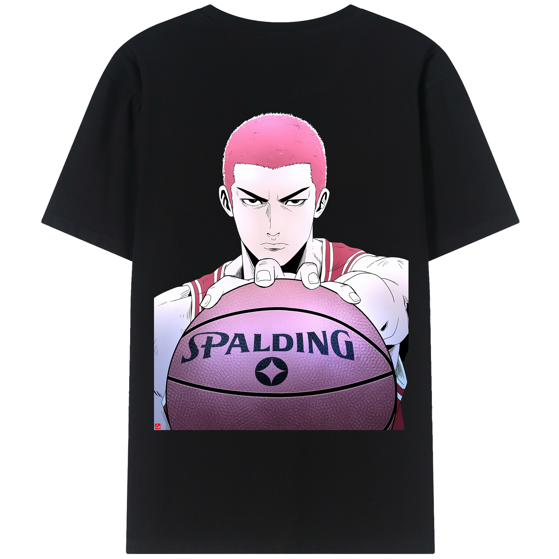 （画像用） SLAM DUNK／スラムダンク 綿100％ メンズ半袖Tシャツ（バックプリント） 通気性