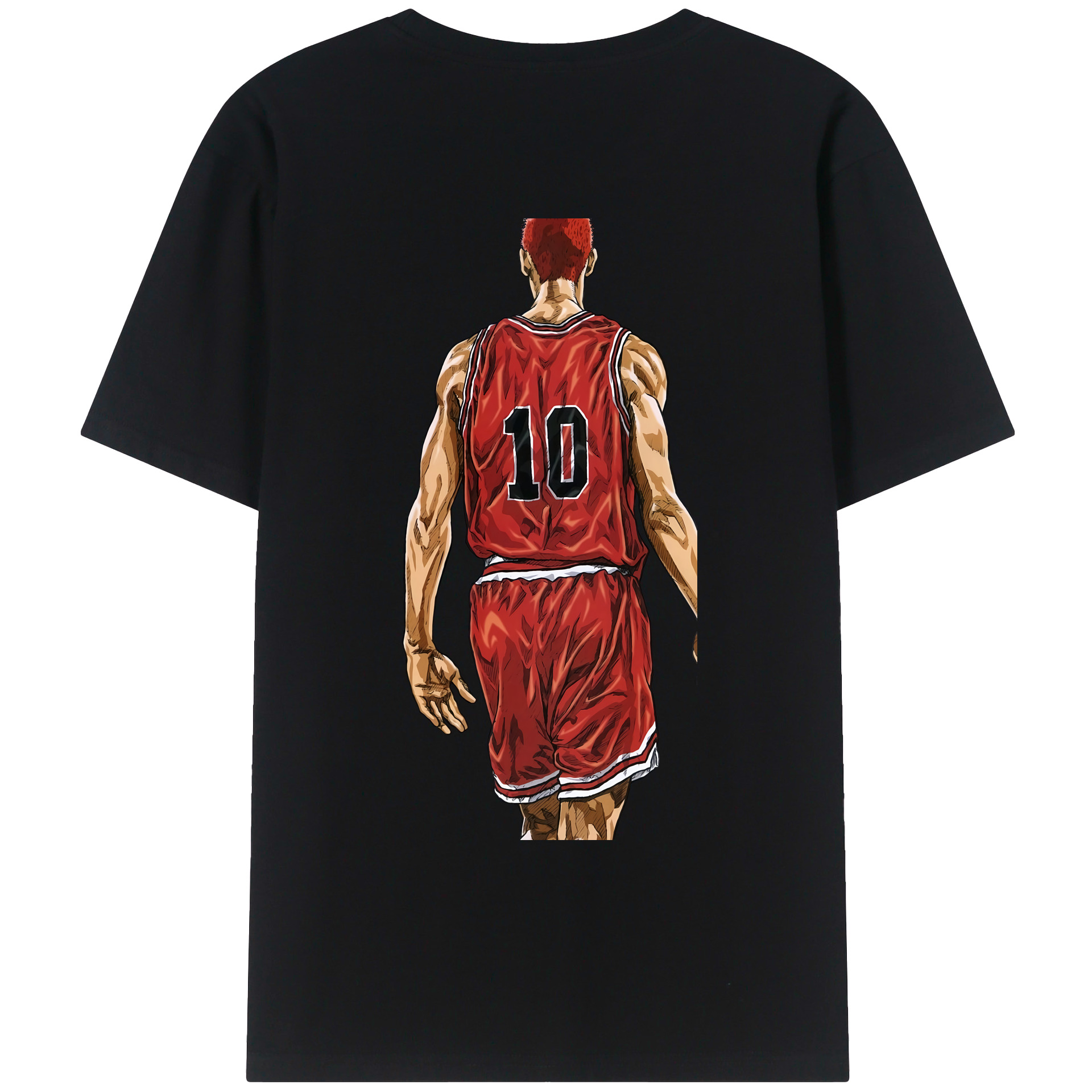 （画像用） SLAM DUNK／スラムダンク 綿100％ メンズ半袖Tシャツ（バックプリント） 通気性