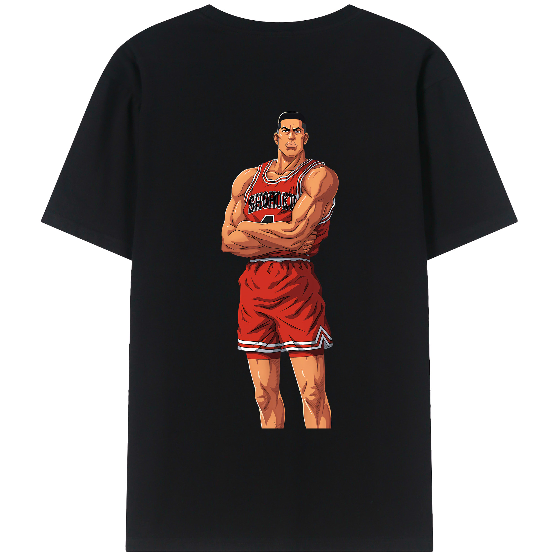 （画像用） SLAM DUNK／スラムダンク 綿100％ メンズ半袖Tシャツ（バックプリント） 通気性