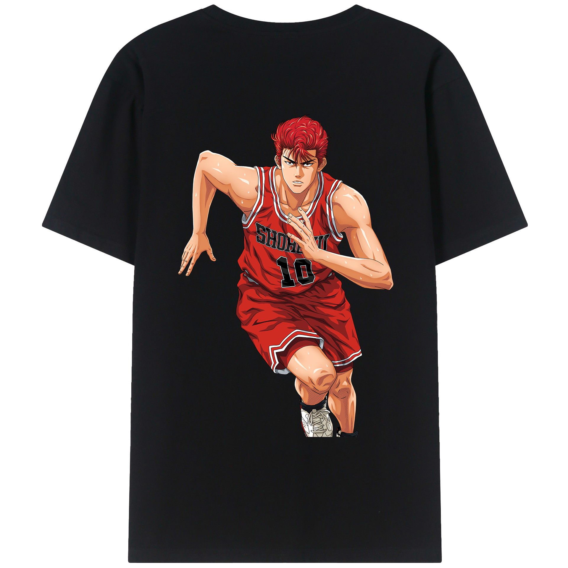 （画像用） SLAM DUNK／スラムダンク 綿100％ メンズ半袖Tシャツ（バックプリント） 通気性