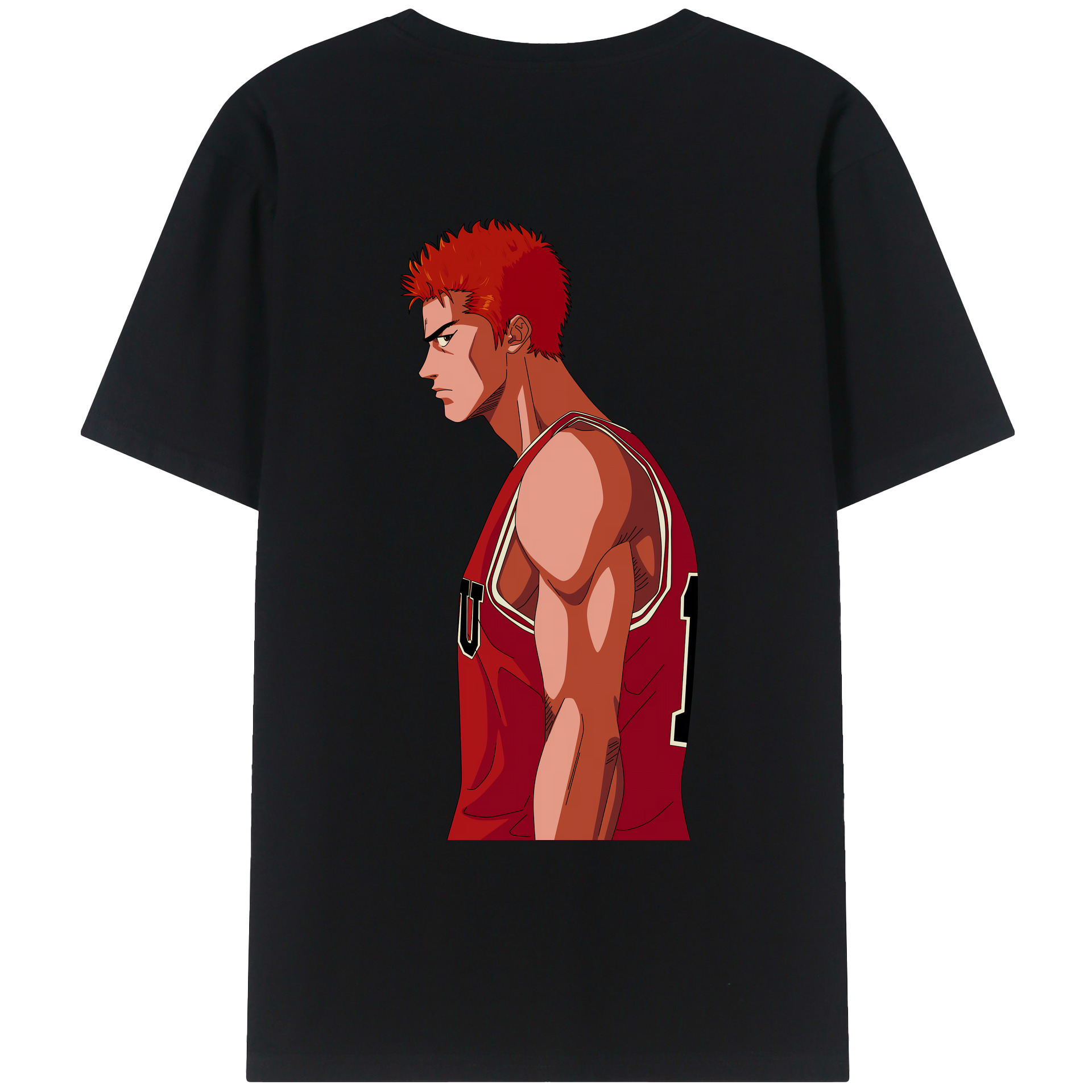 （画像用） SLAM DUNK／スラムダンク 綿100％ メンズ半袖Tシャツ（バックプリント） 通気性