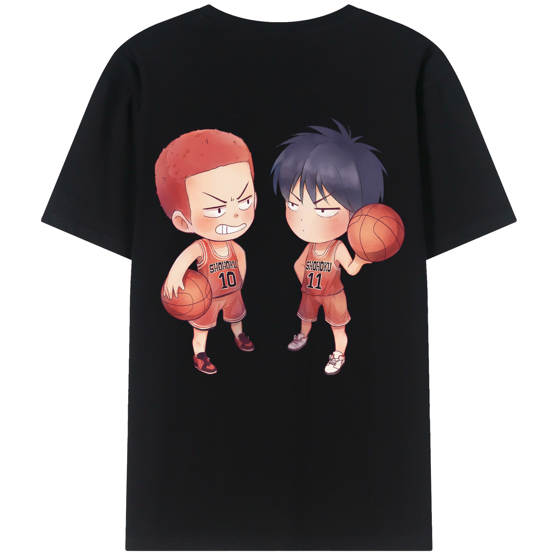 （画像用） SLAM DUNK／スラムダンク 綿100％ メンズ半袖Tシャツ（バックプリント） 通気性