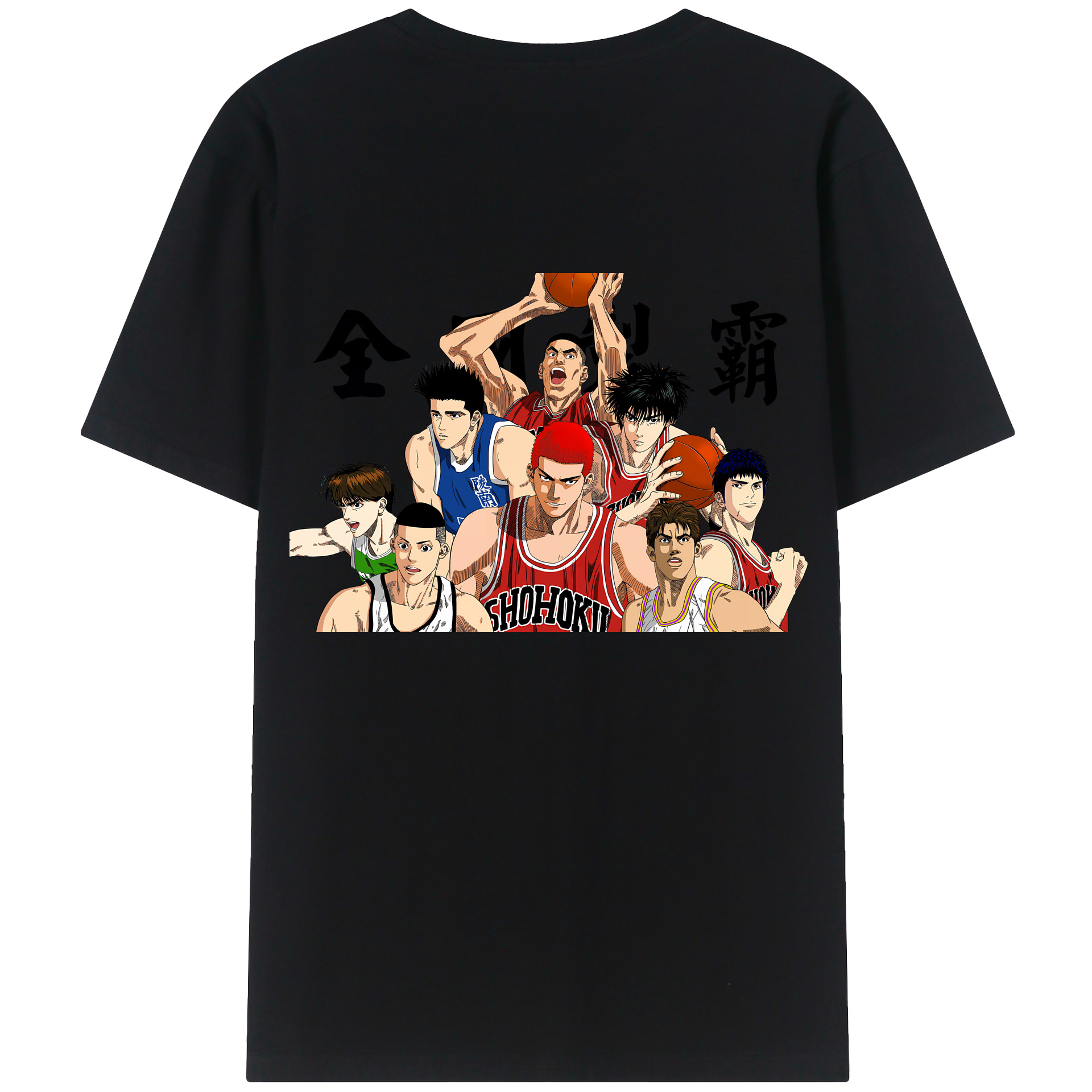 （画像用） SLAM DUNK／スラムダンク 綿100％ メンズ半袖Tシャツ（バックプリント） 通気性