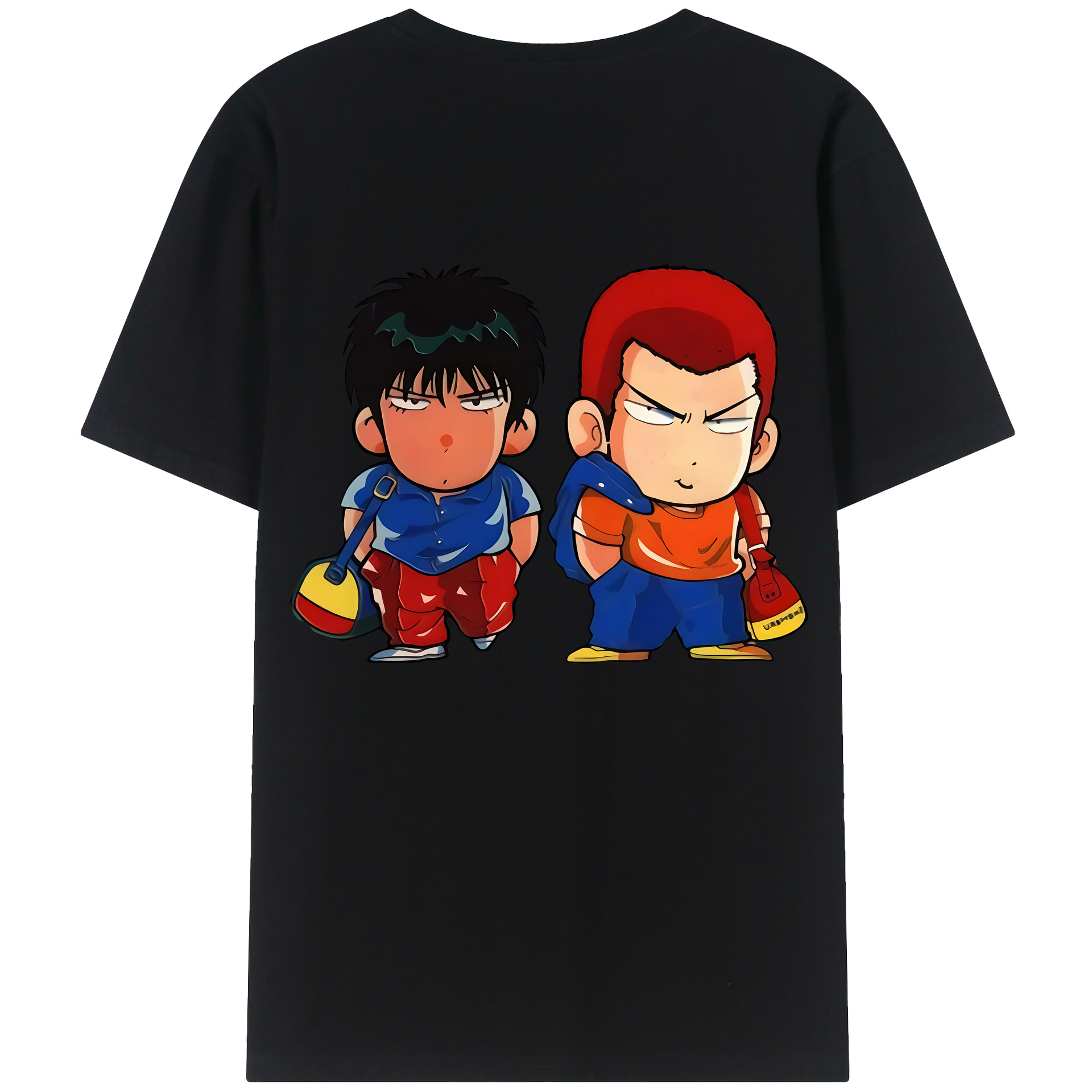 （画像用） SLAM DUNK／スラムダンク 綿100％ メンズ半袖Tシャツ（バックプリント） 通気性