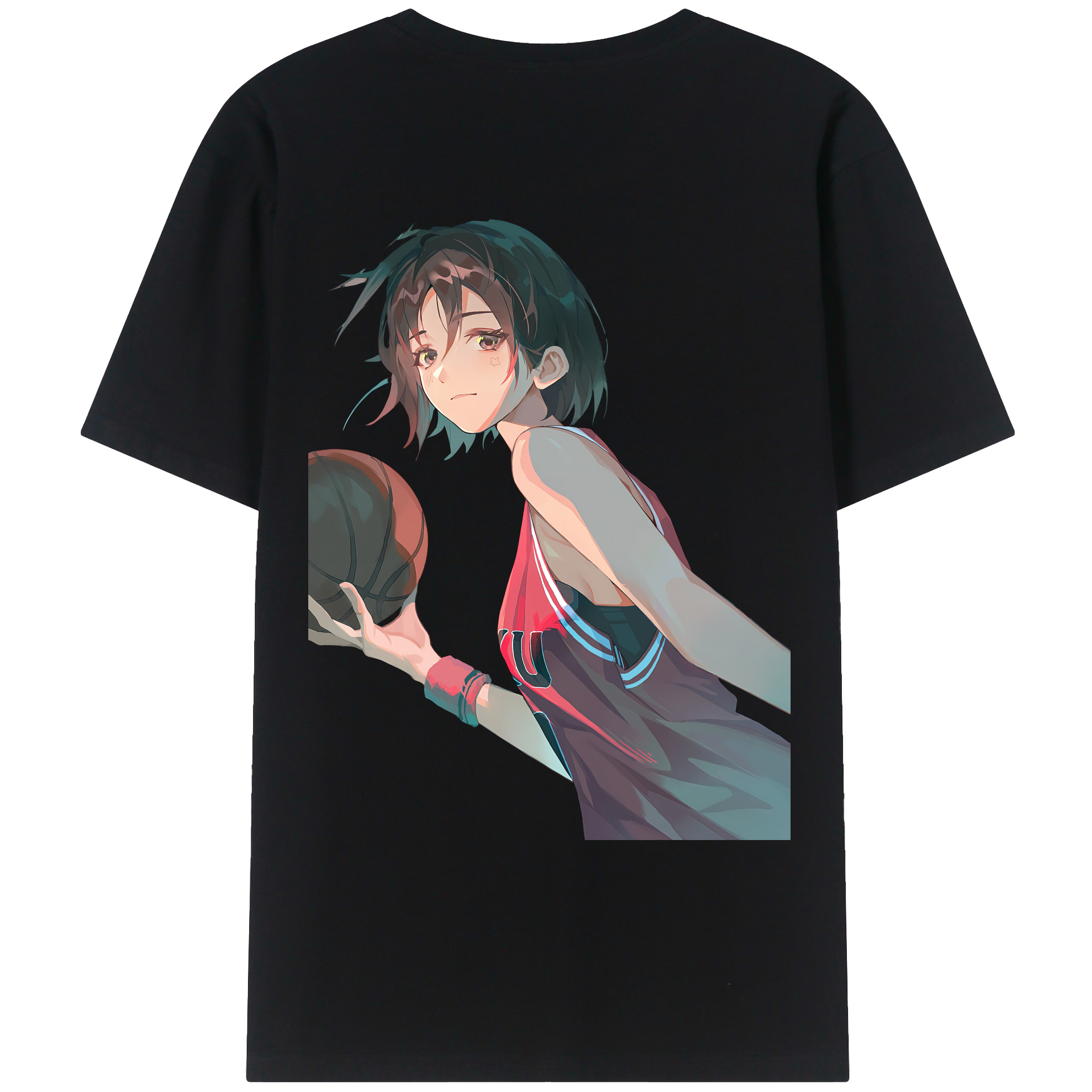 （画像用） SLAM DUNK／スラムダンク 綿100％ メンズ半袖Tシャツ（バックプリント） 通気性