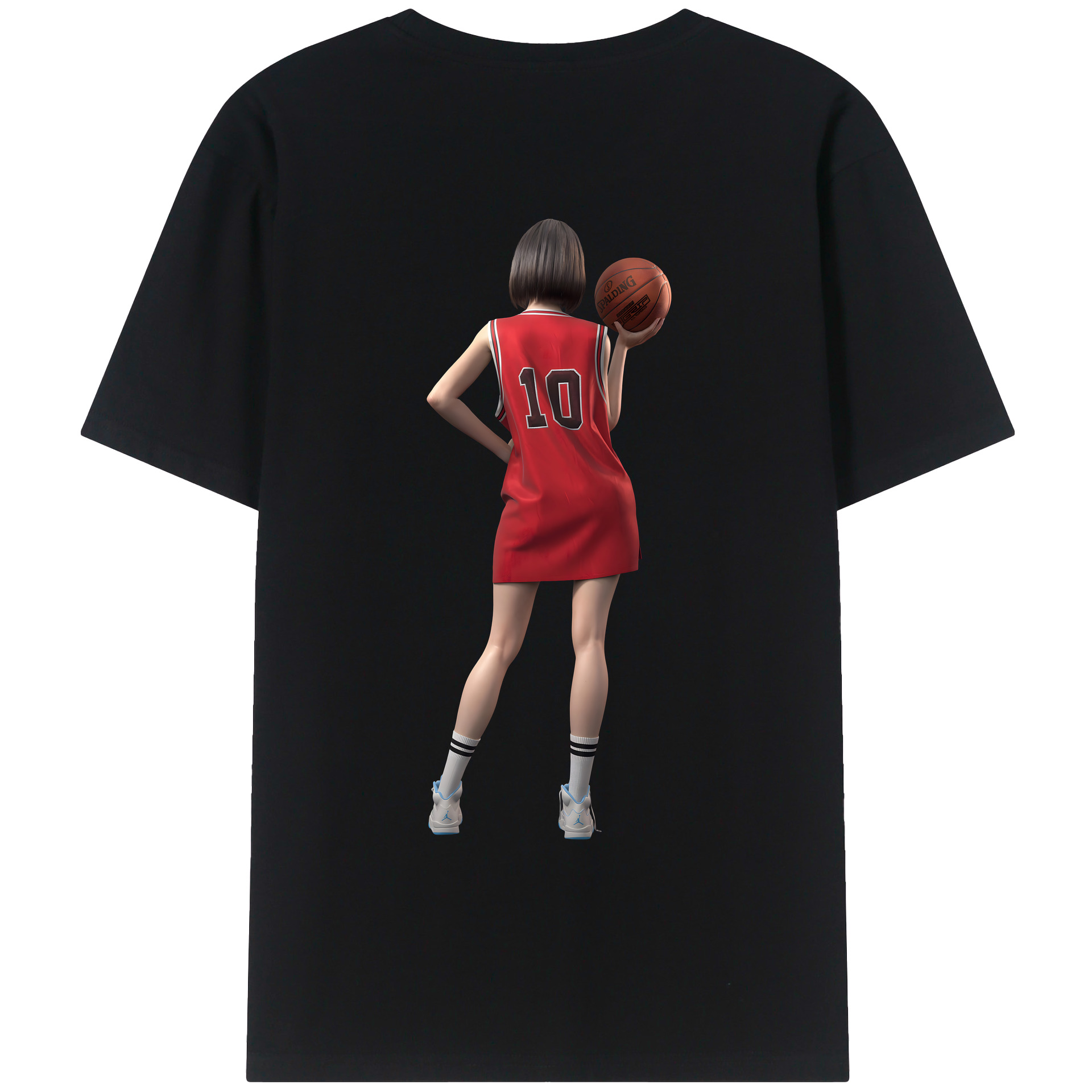 （画像用） SLAM DUNK／スラムダンク 綿100％ メンズ半袖Tシャツ（バックプリント） 通気性