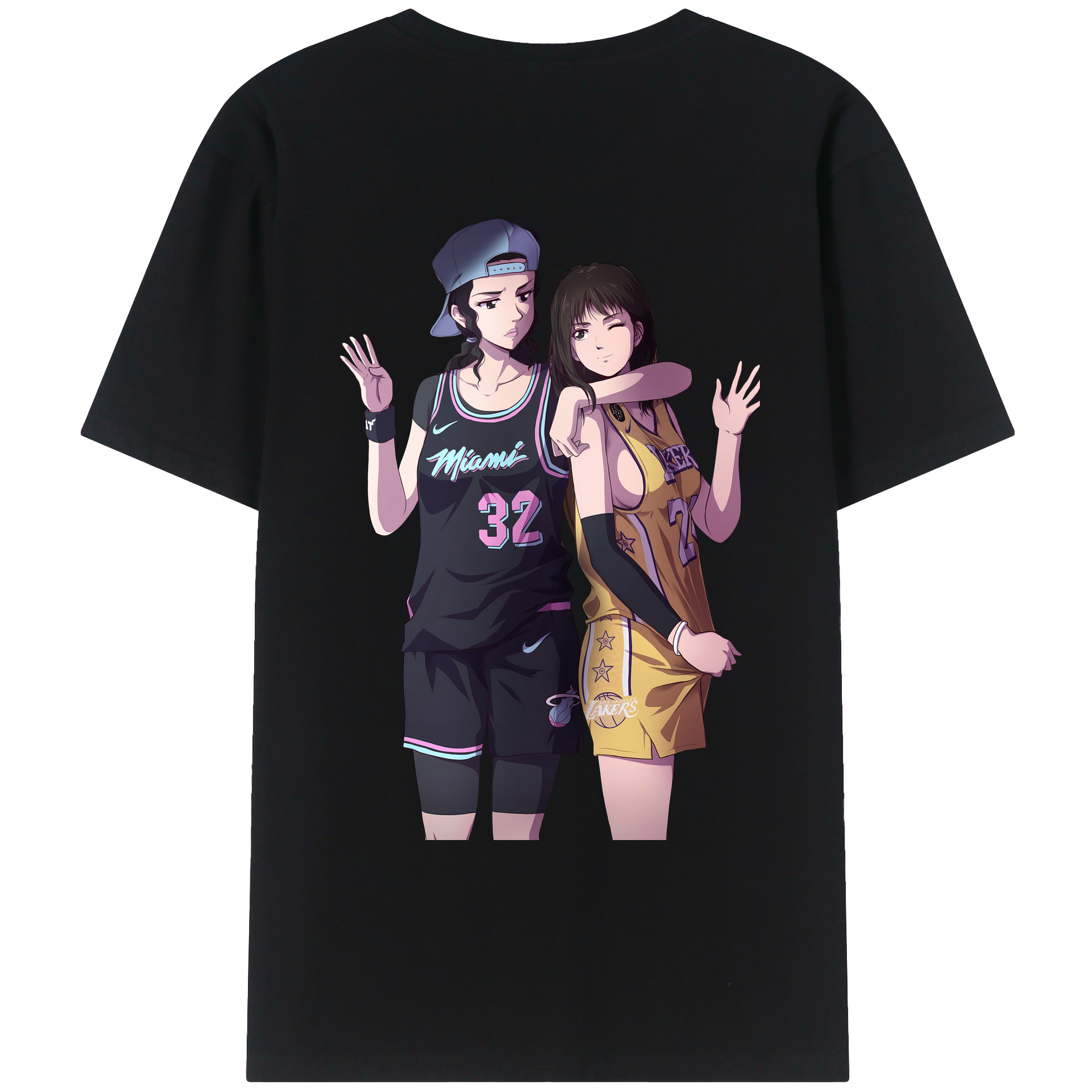 （画像用） SLAM DUNK／スラムダンク 綿100％ メンズ半袖Tシャツ（バックプリント） 通気性