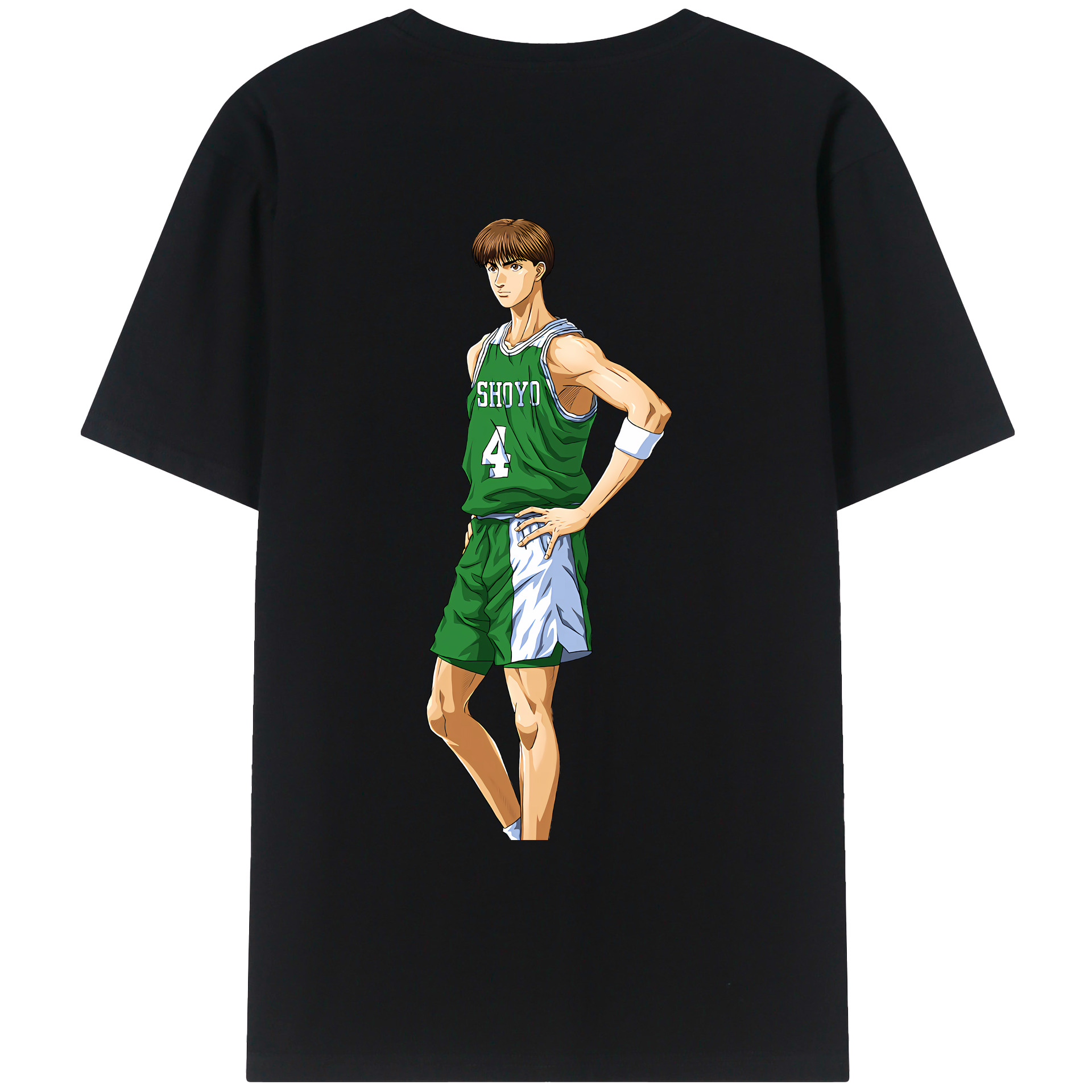 （画像用） SLAM DUNK／スラムダンク 綿100％ メンズ半袖Tシャツ（バックプリント） 通気性