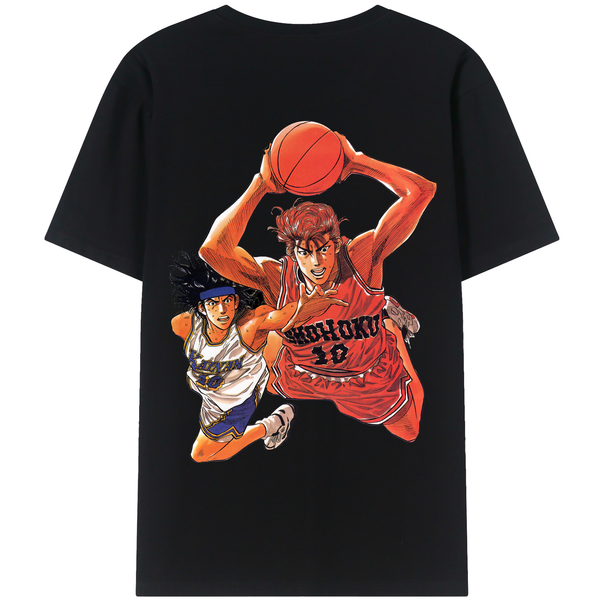 （画像用） SLAM DUNK／スラムダンク 綿100％ メンズ半袖Tシャツ（バックプリント） 通気性