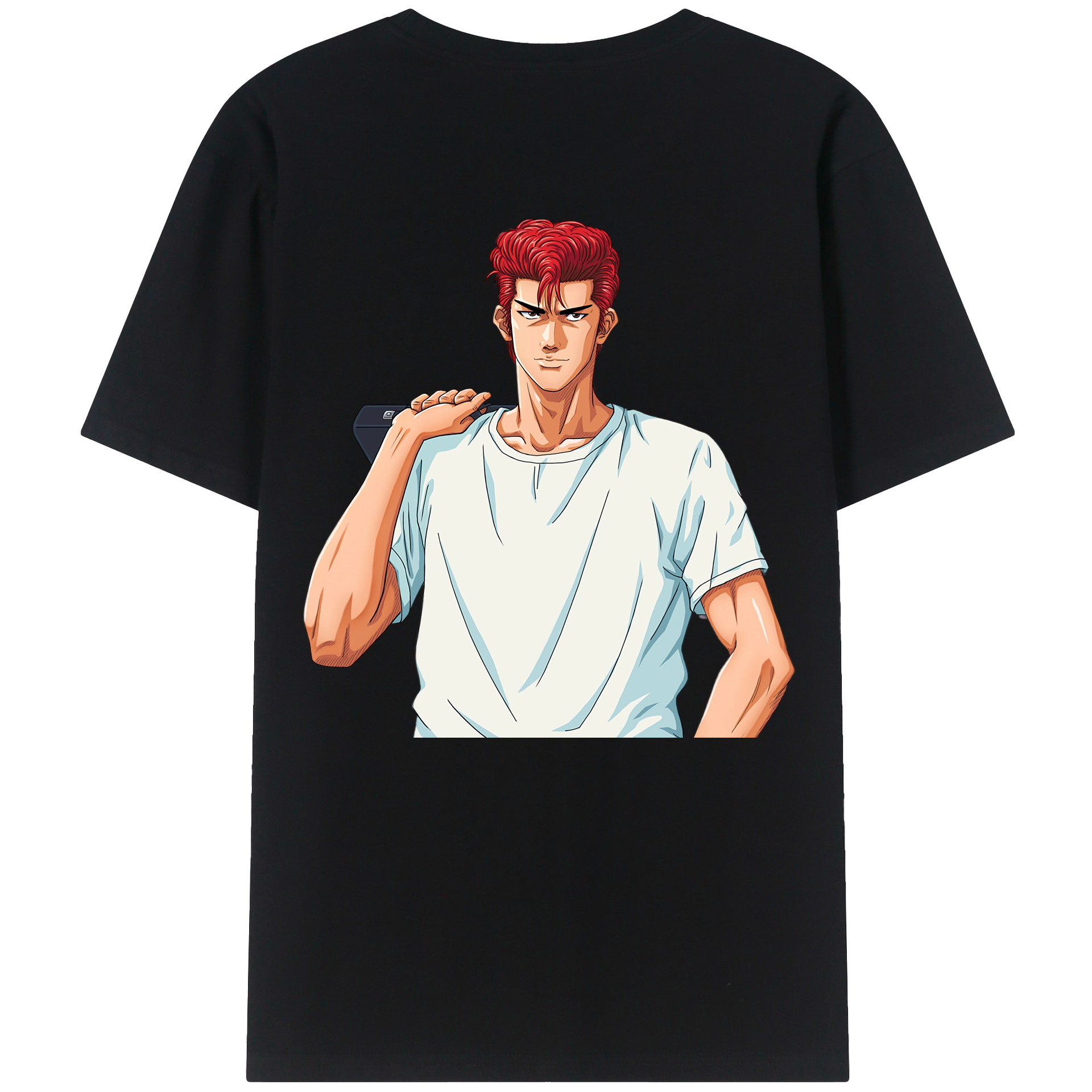 （画像用） SLAM DUNK／スラムダンク 綿100％ メンズ半袖Tシャツ（バックプリント） 通気性