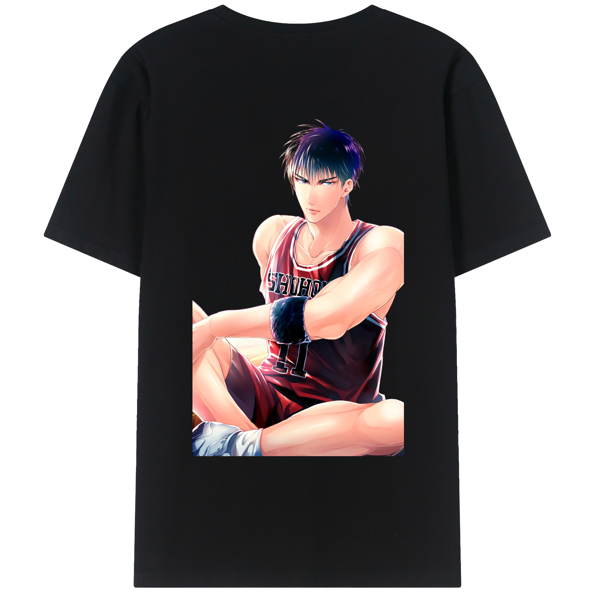 （画像用） SLAM DUNK／スラムダンク 綿100％ メンズ半袖Tシャツ（バックプリント） 通気性