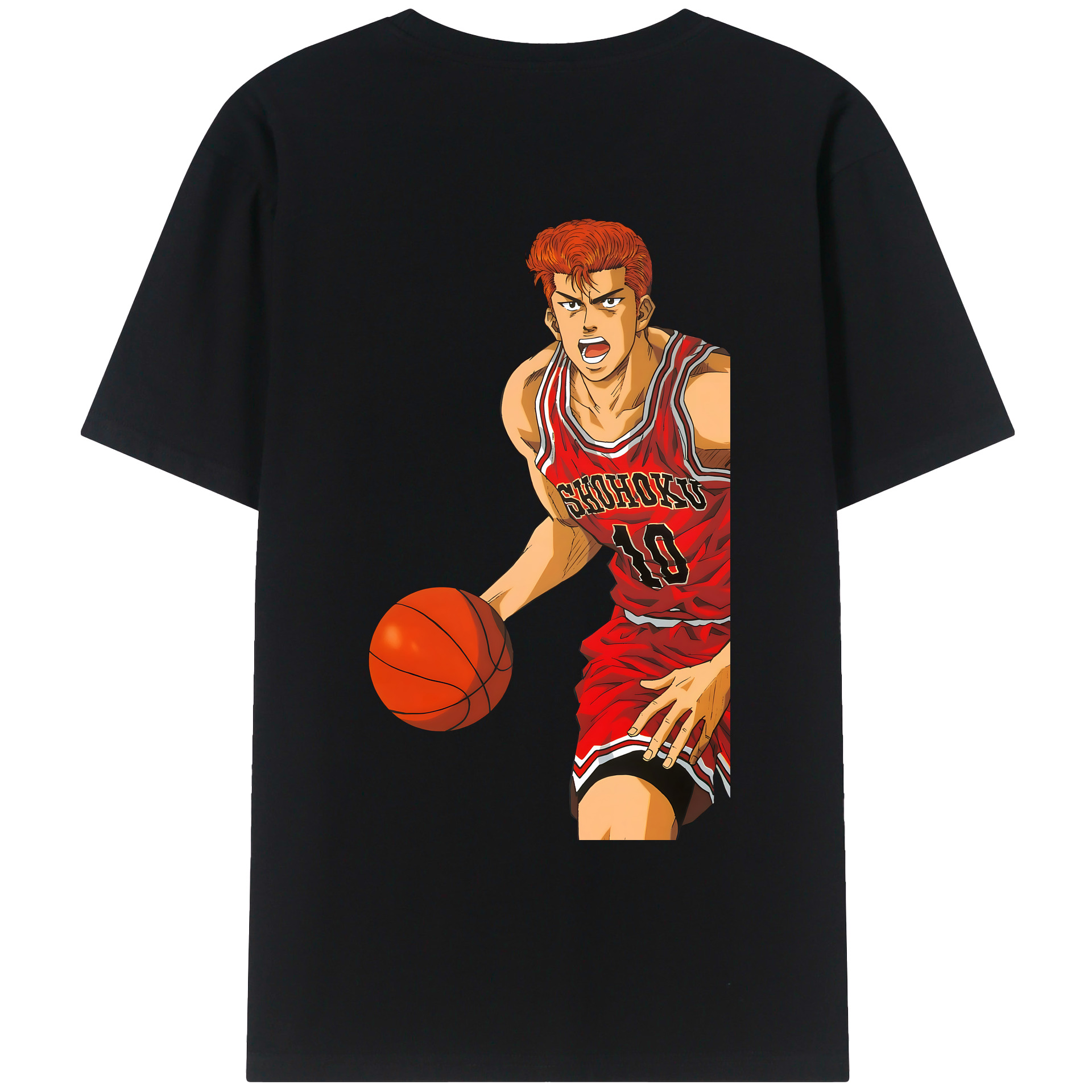 （画像用） SLAM DUNK／スラムダンク 綿100％ メンズ半袖Tシャツ（バックプリント） 通気性