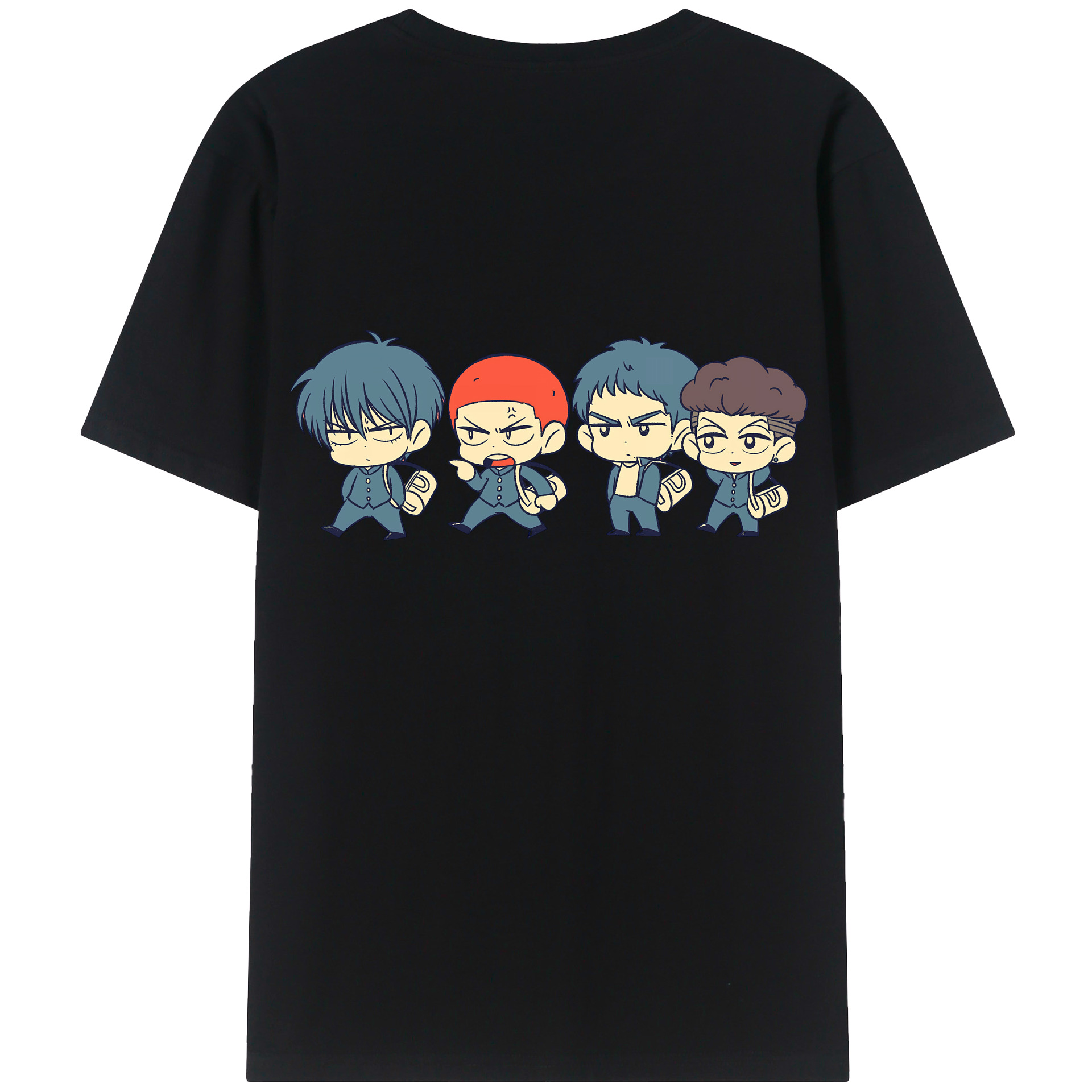 （画像用） SLAM DUNK／スラムダンク 綿100％ メンズ半袖Tシャツ（バックプリント） 通気性