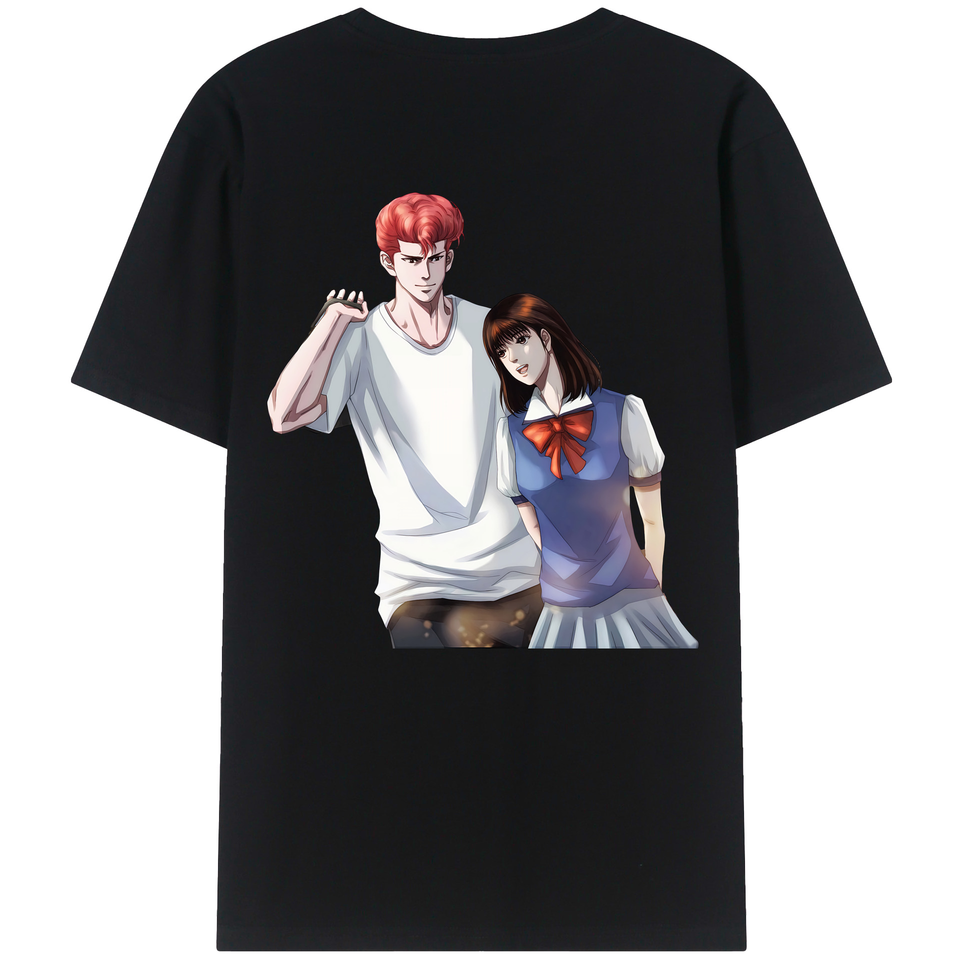 （画像用） SLAM DUNK／スラムダンク 綿100％ メンズ半袖Tシャツ（バックプリント） 通気性