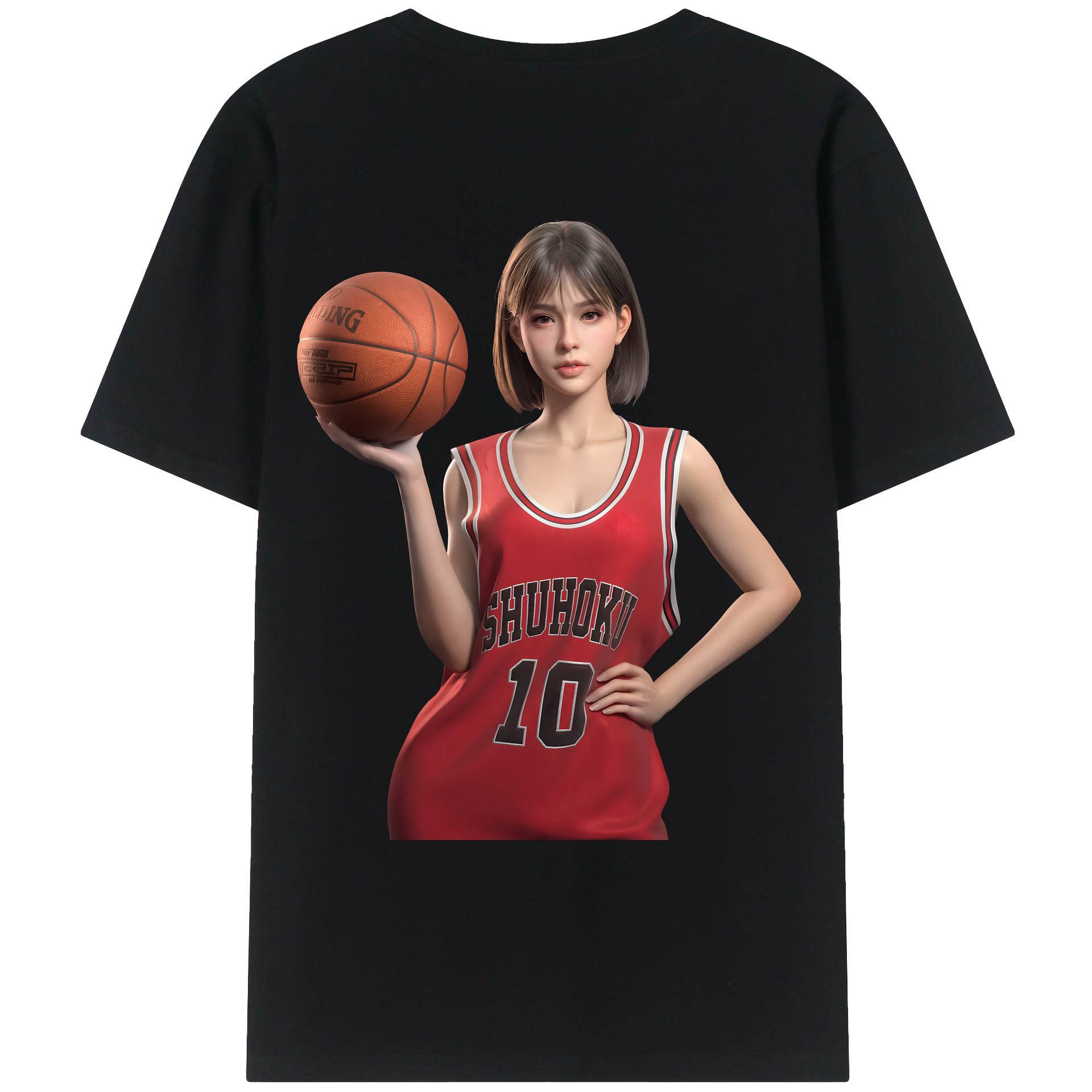 （画像用） SLAM DUNK／スラムダンク 綿100％ メンズ半袖Tシャツ（バックプリント） 通気性