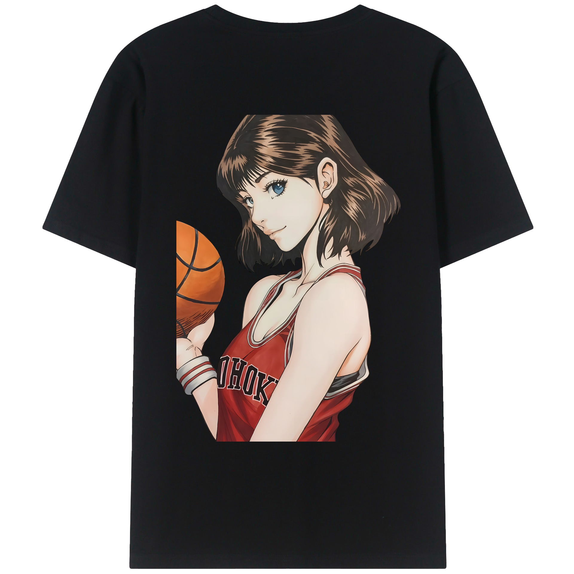 （画像用） SLAM DUNK／スラムダンク 綿100％ メンズ半袖Tシャツ（バックプリント） 通気性