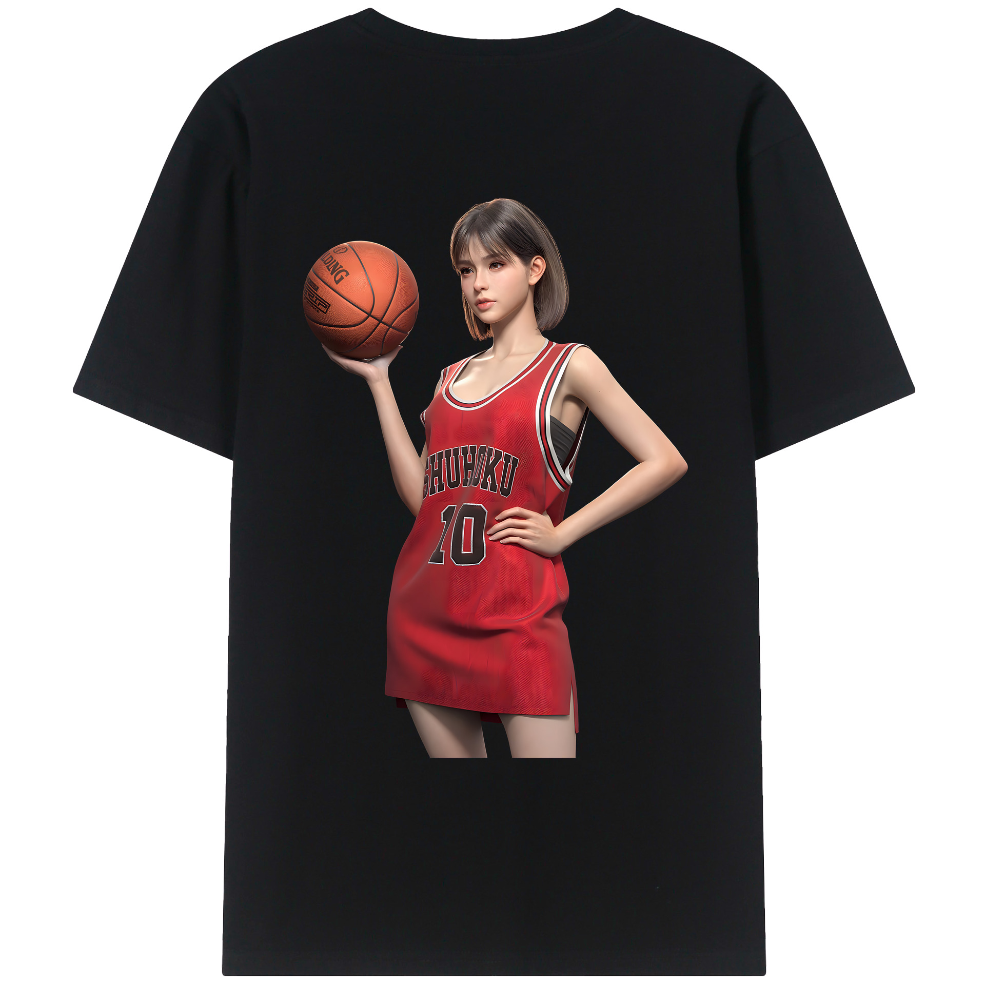 （画像用） SLAM DUNK／スラムダンク 綿100％ メンズ半袖Tシャツ（バックプリント） 通気性