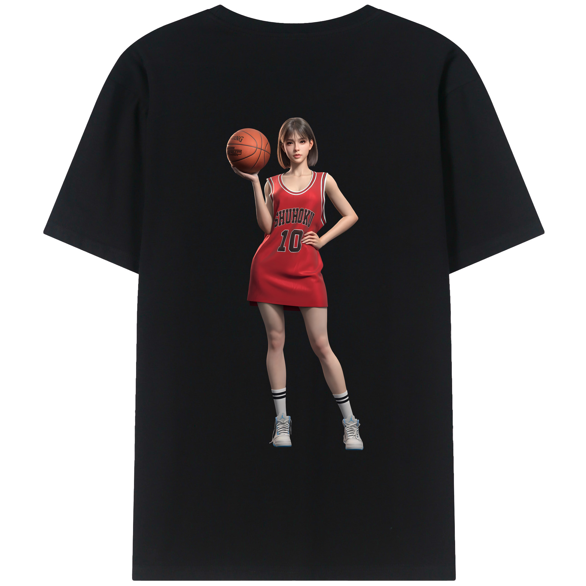 （画像用） SLAM DUNK／スラムダンク 綿100％ メンズ半袖Tシャツ（バックプリント） 通気性