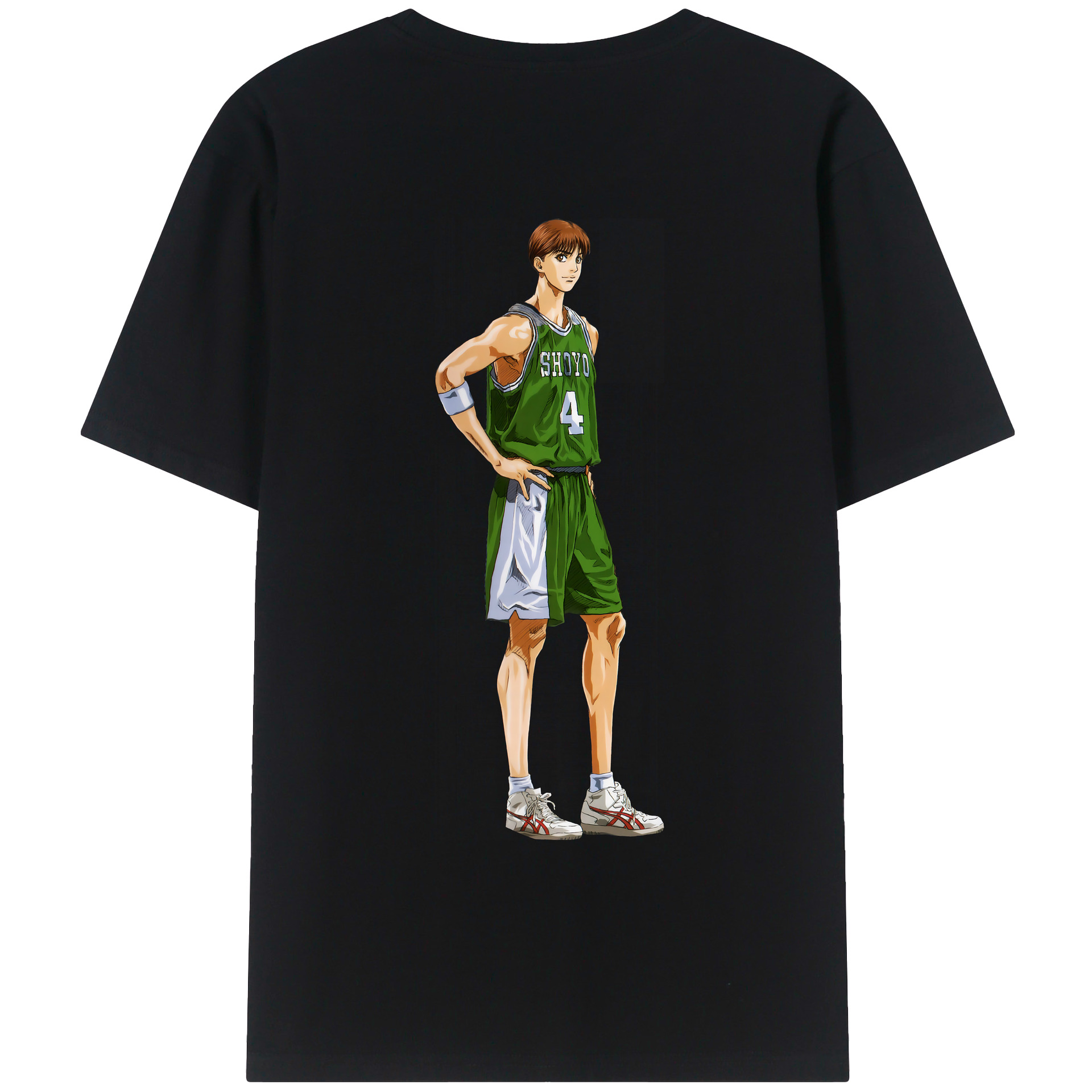 （画像用） SLAM DUNK／スラムダンク 綿100％ メンズ半袖Tシャツ（バックプリント） 通気性