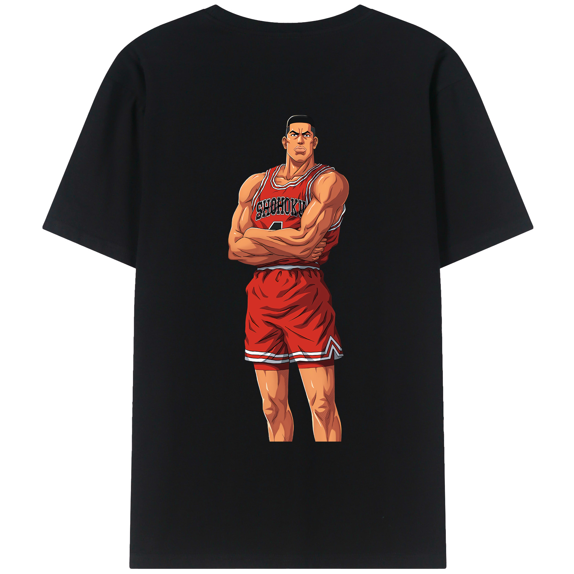 （画像用） SLAM DUNK／スラムダンク 綿100％ メンズ半袖Tシャツ（バックプリント） 通気性