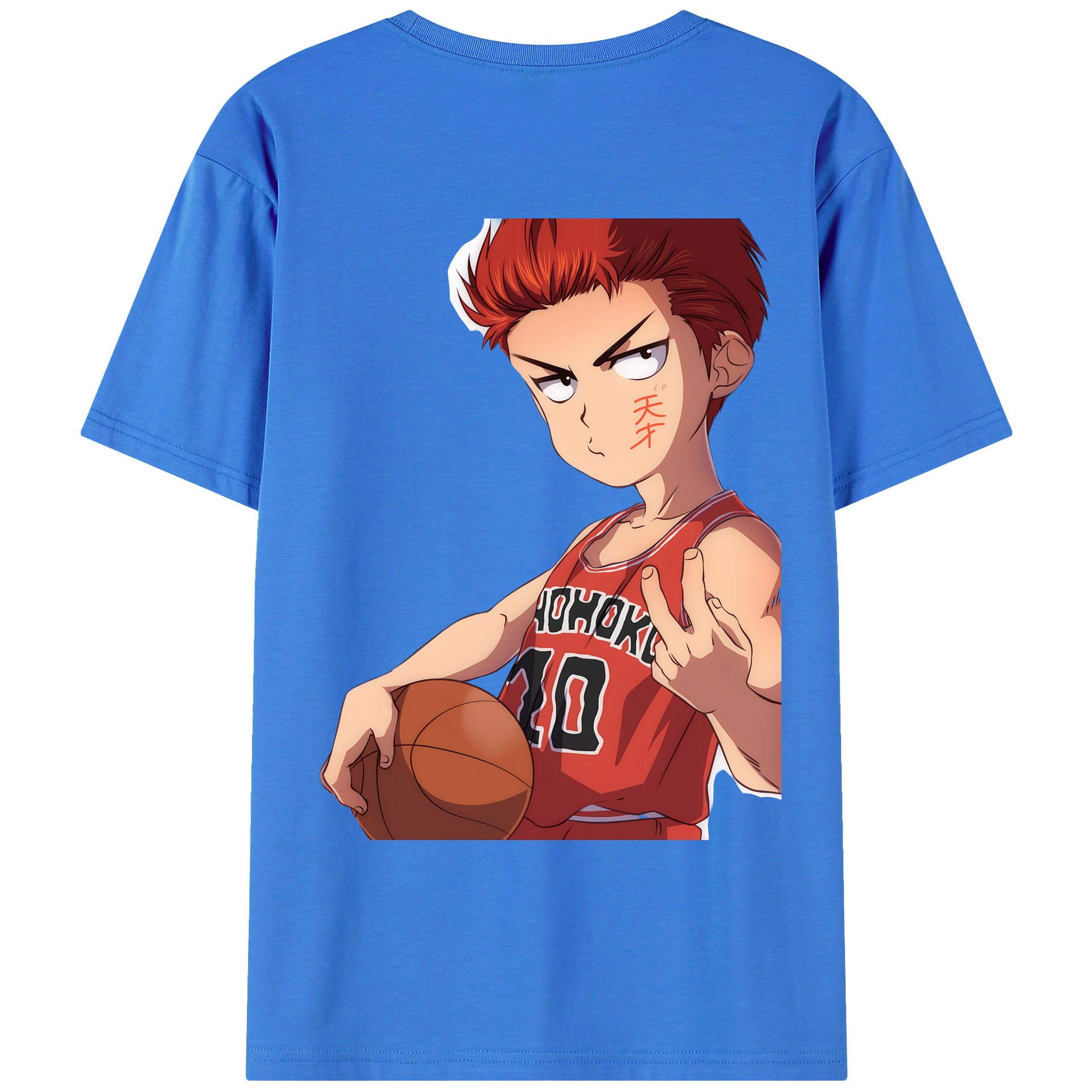 （画像用） SLAM DUNK／スラムダンク 綿100％ メンズ半袖Tシャツ（バックプリント） 通気性