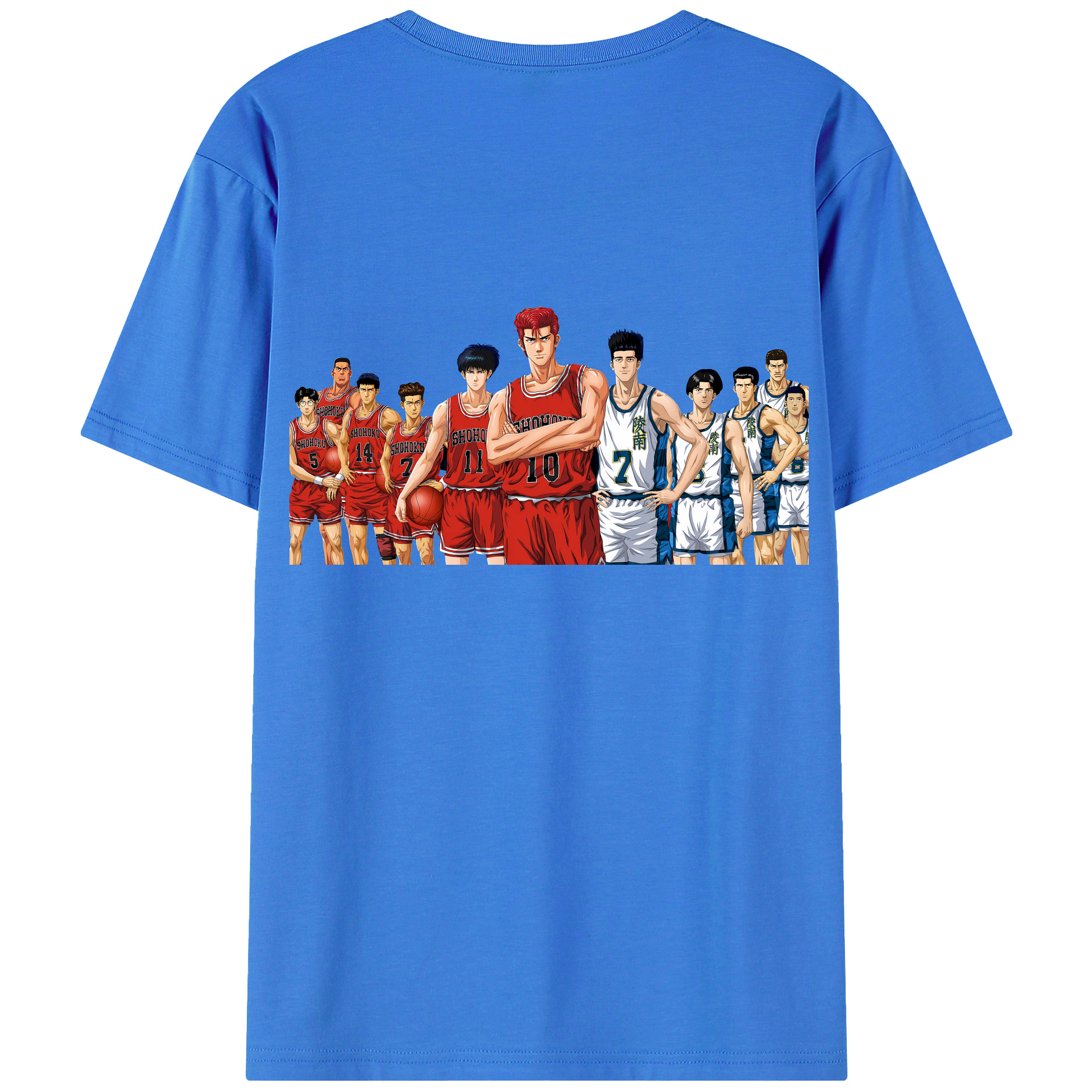 （画像用） SLAM DUNK／スラムダンク 綿100％ メンズ半袖Tシャツ（バックプリント） 通気性