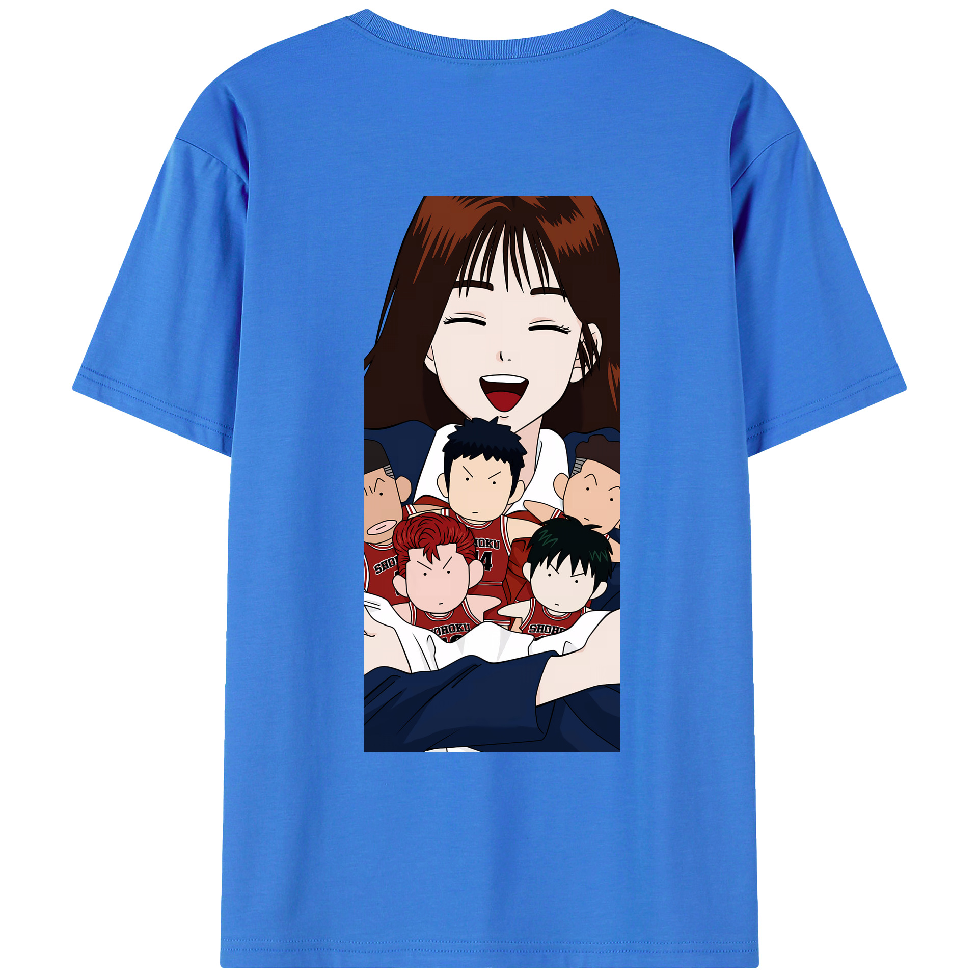 （画像用） SLAM DUNK／スラムダンク 綿100％ メンズ半袖Tシャツ（バックプリント） 通気性