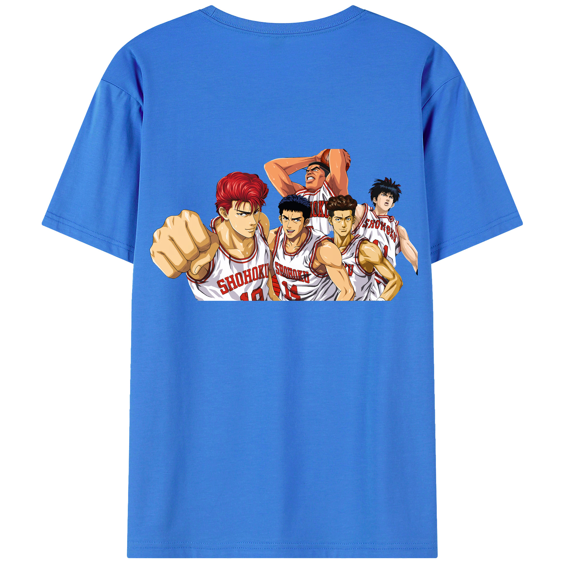 （画像用） SLAM DUNK／スラムダンク 綿100％ メンズ半袖Tシャツ（バックプリント） 通気性