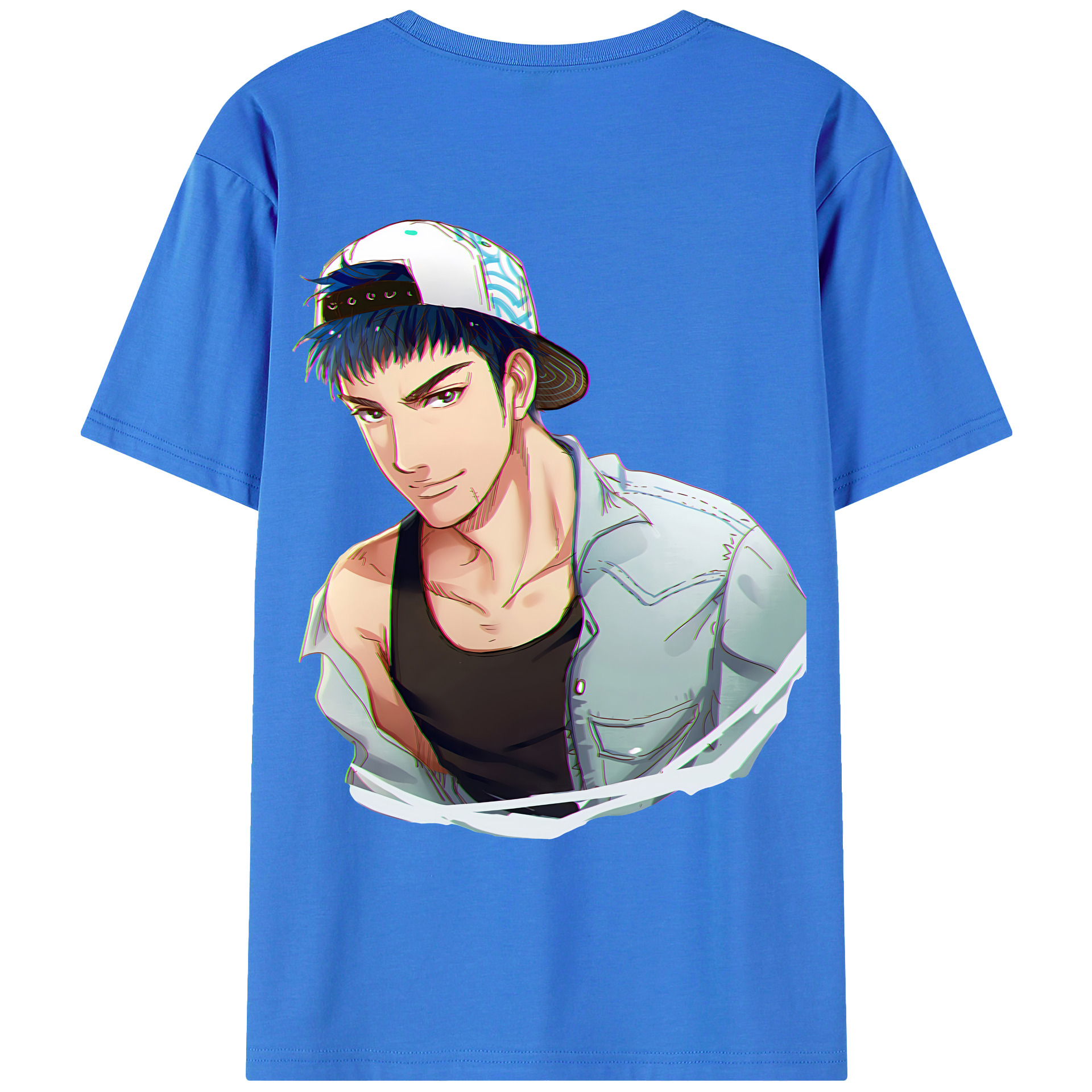 （画像用） SLAM DUNK／スラムダンク 綿100％ メンズ半袖Tシャツ（バックプリント） 通気性