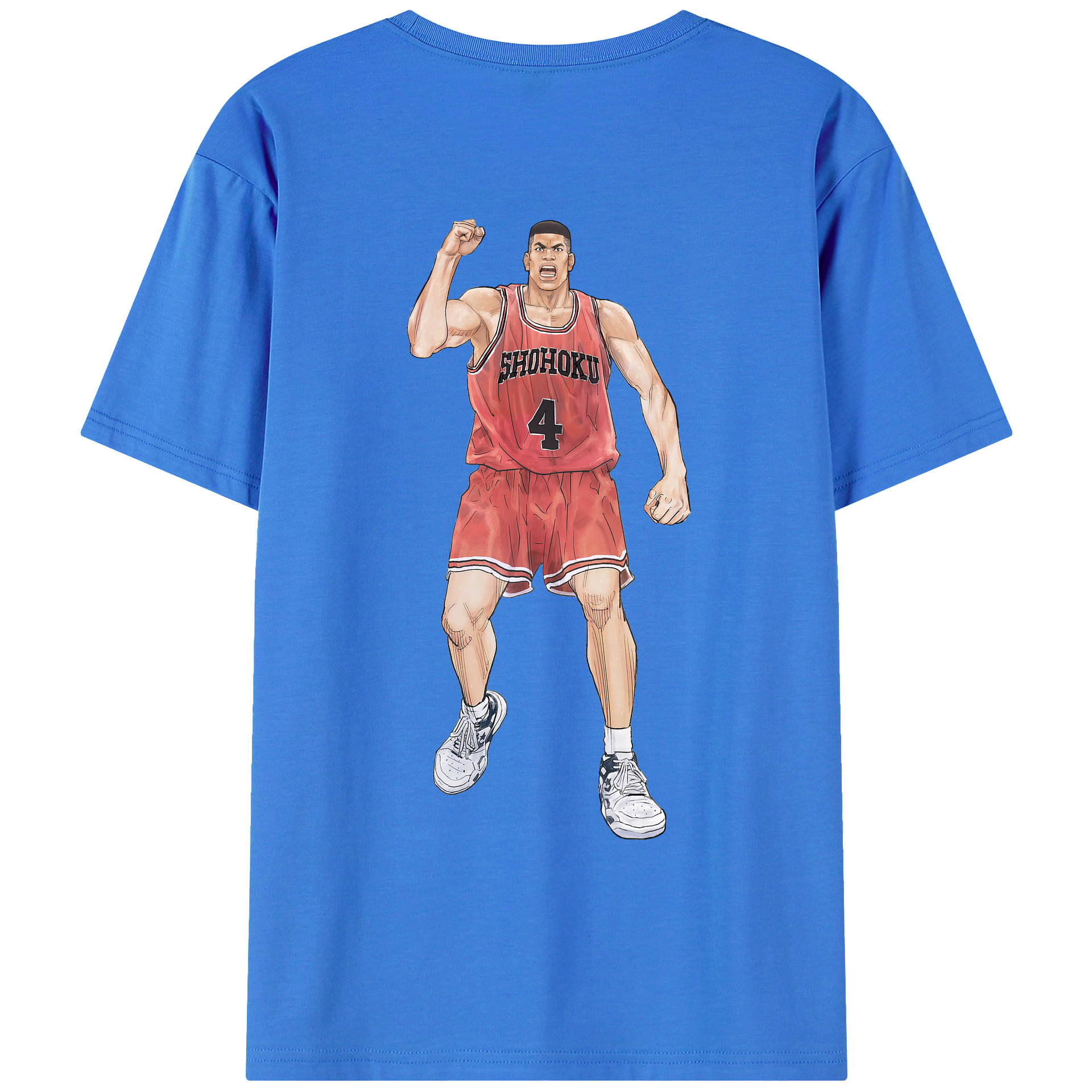 （画像用） SLAM DUNK／スラムダンク 綿100％ メンズ半袖Tシャツ（バックプリント） 通気性