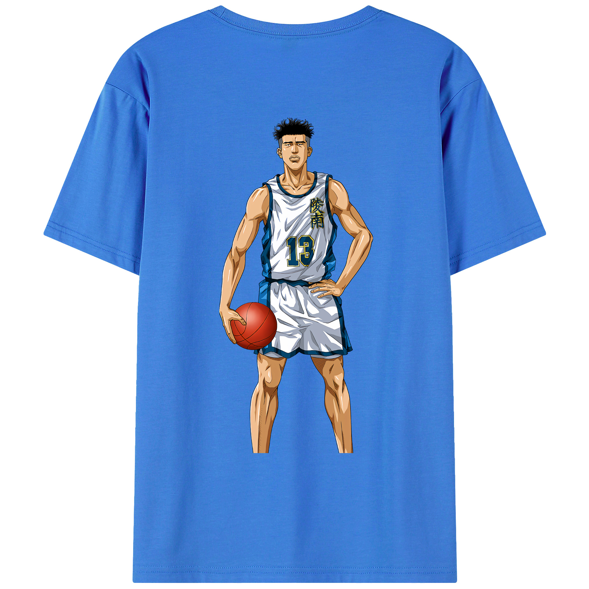 （画像用） SLAM DUNK／スラムダンク 綿100％ メンズ半袖Tシャツ（バックプリント） 通気性
