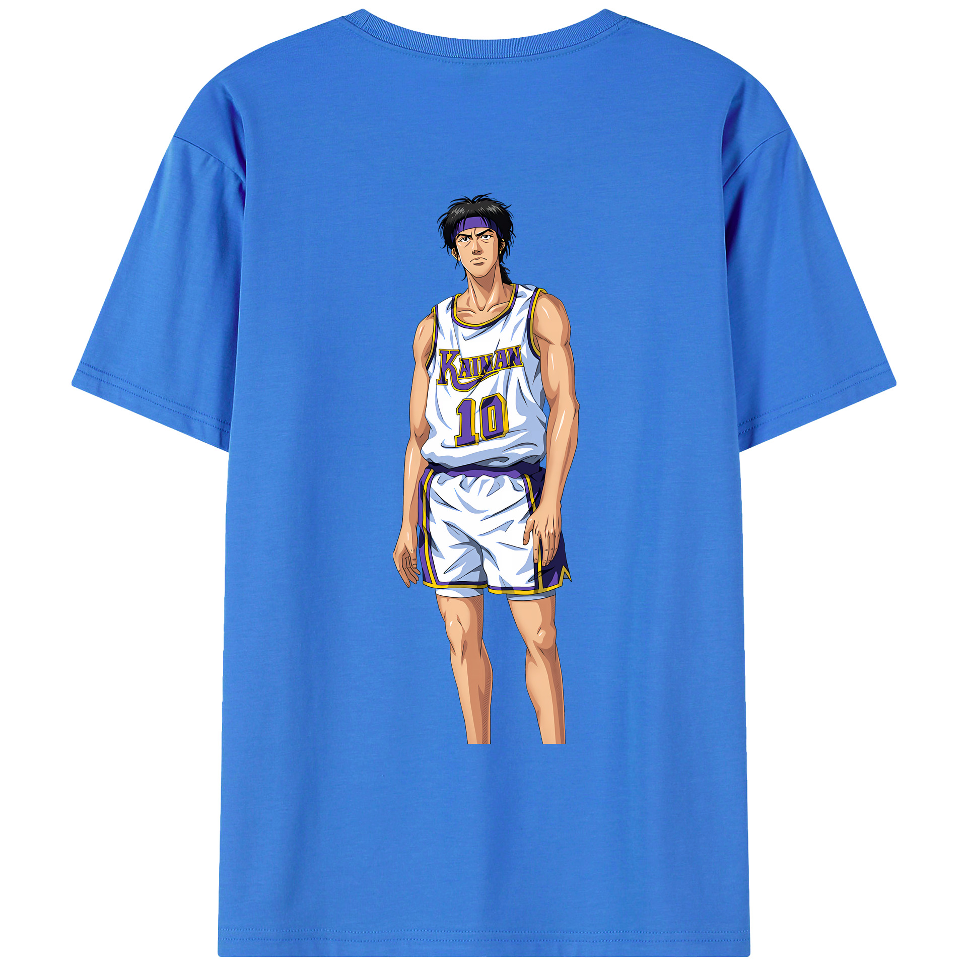 （画像用） SLAM DUNK／スラムダンク 綿100％ メンズ半袖Tシャツ（バックプリント） 通気性