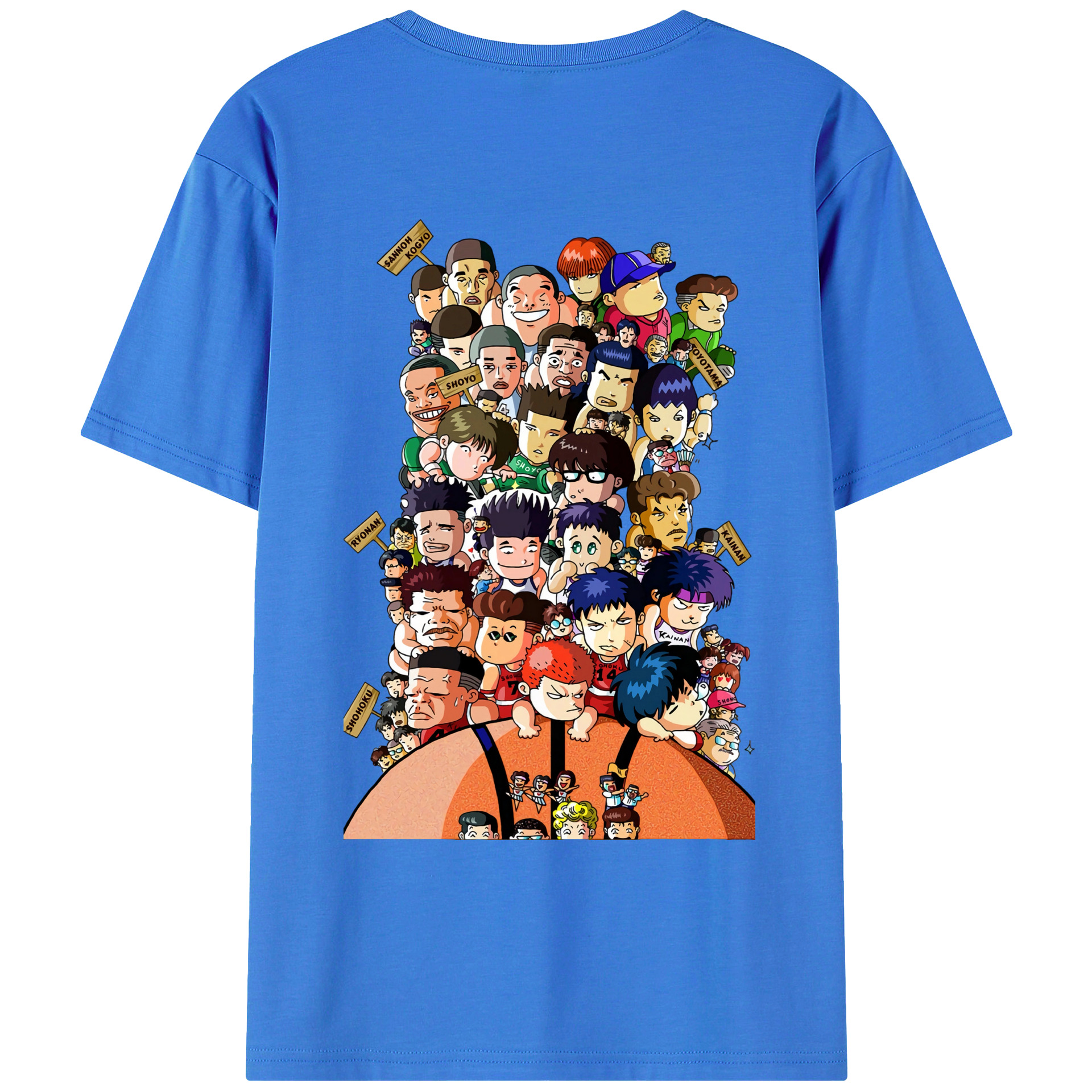（画像用） SLAM DUNK／スラムダンク 綿100％ メンズ半袖Tシャツ（バックプリント） 通気性