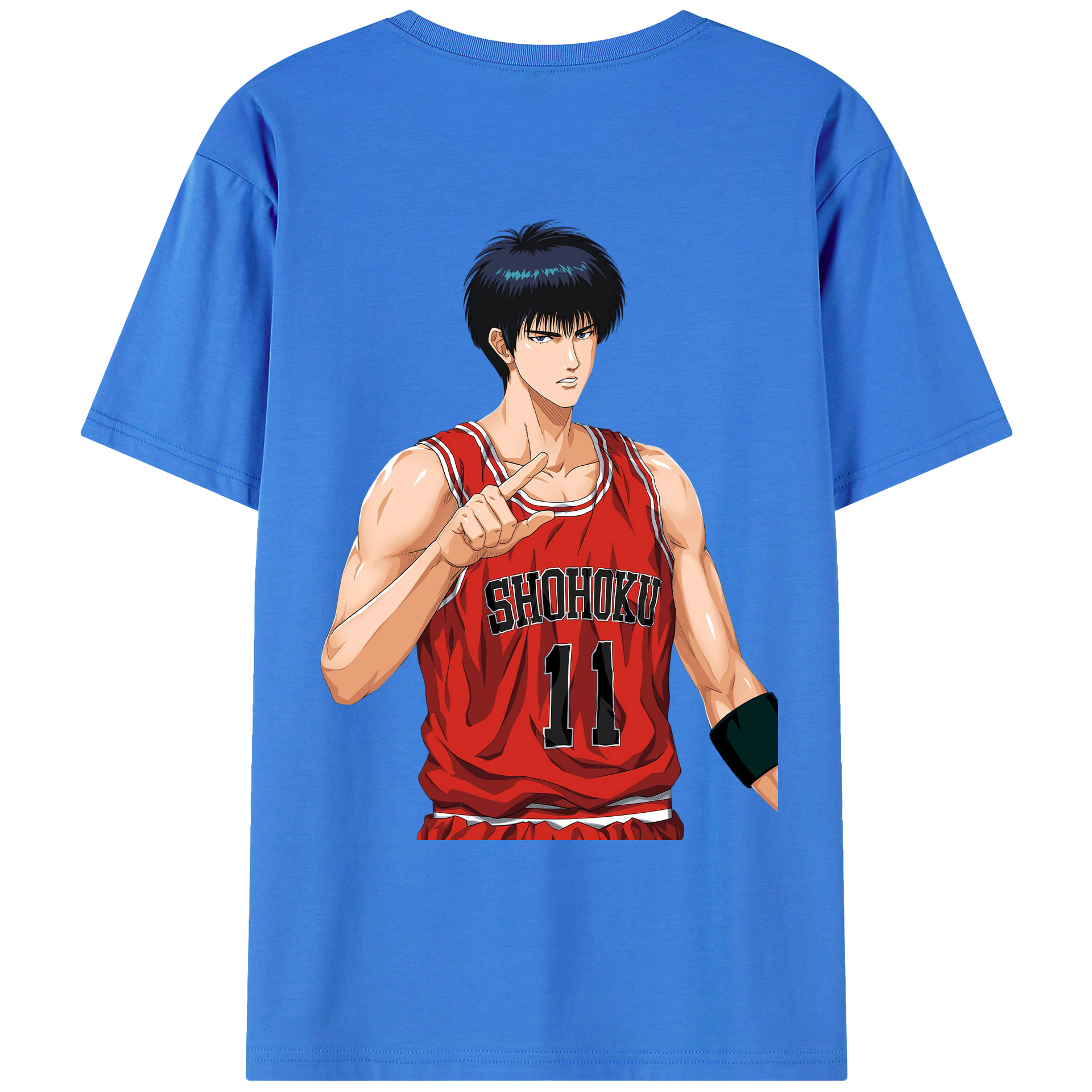 （画像用） SLAM DUNK／スラムダンク 綿100％ メンズ半袖Tシャツ（バックプリント） 通気性
