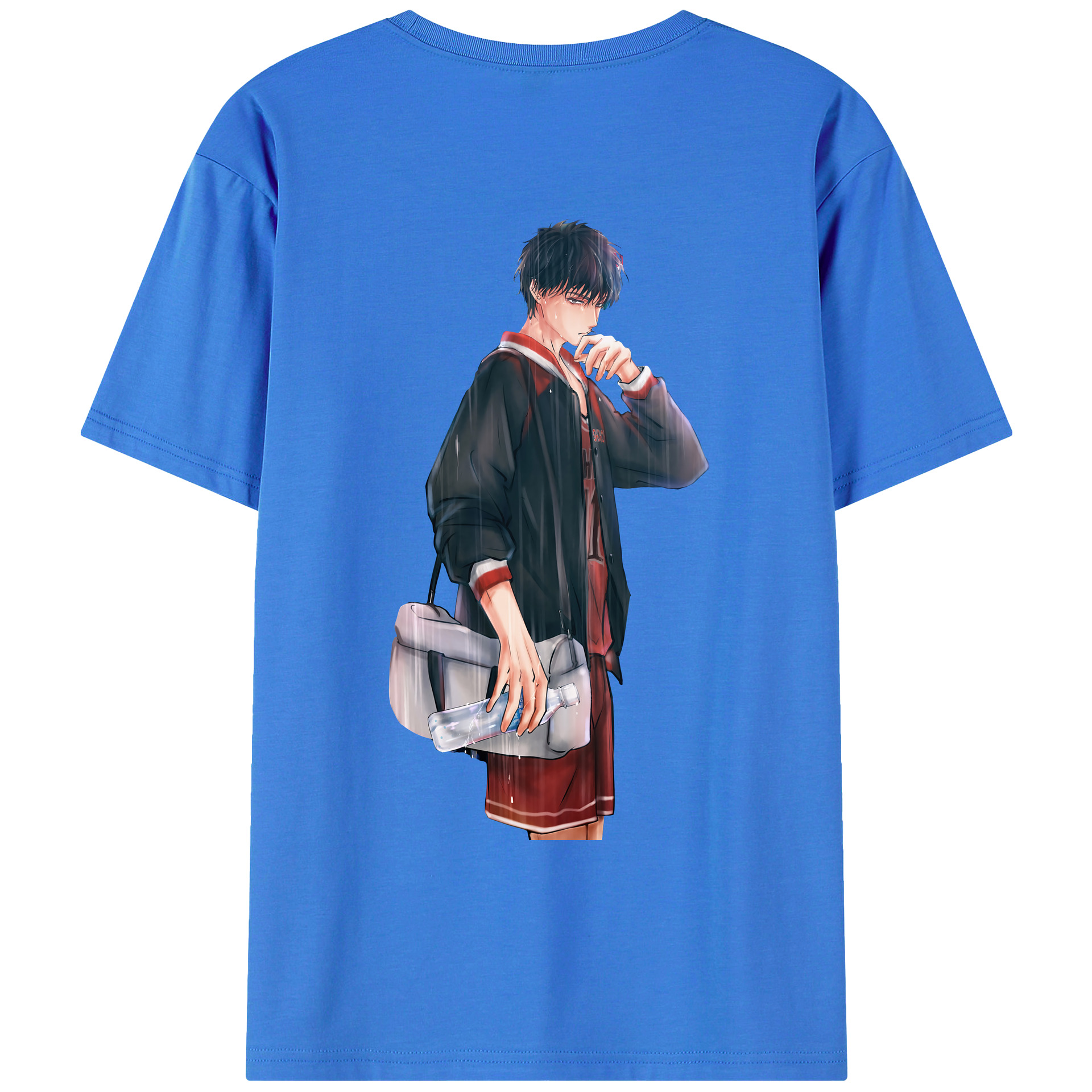 （画像用） SLAM DUNK／スラムダンク 綿100％ メンズ半袖Tシャツ（バックプリント） 通気性