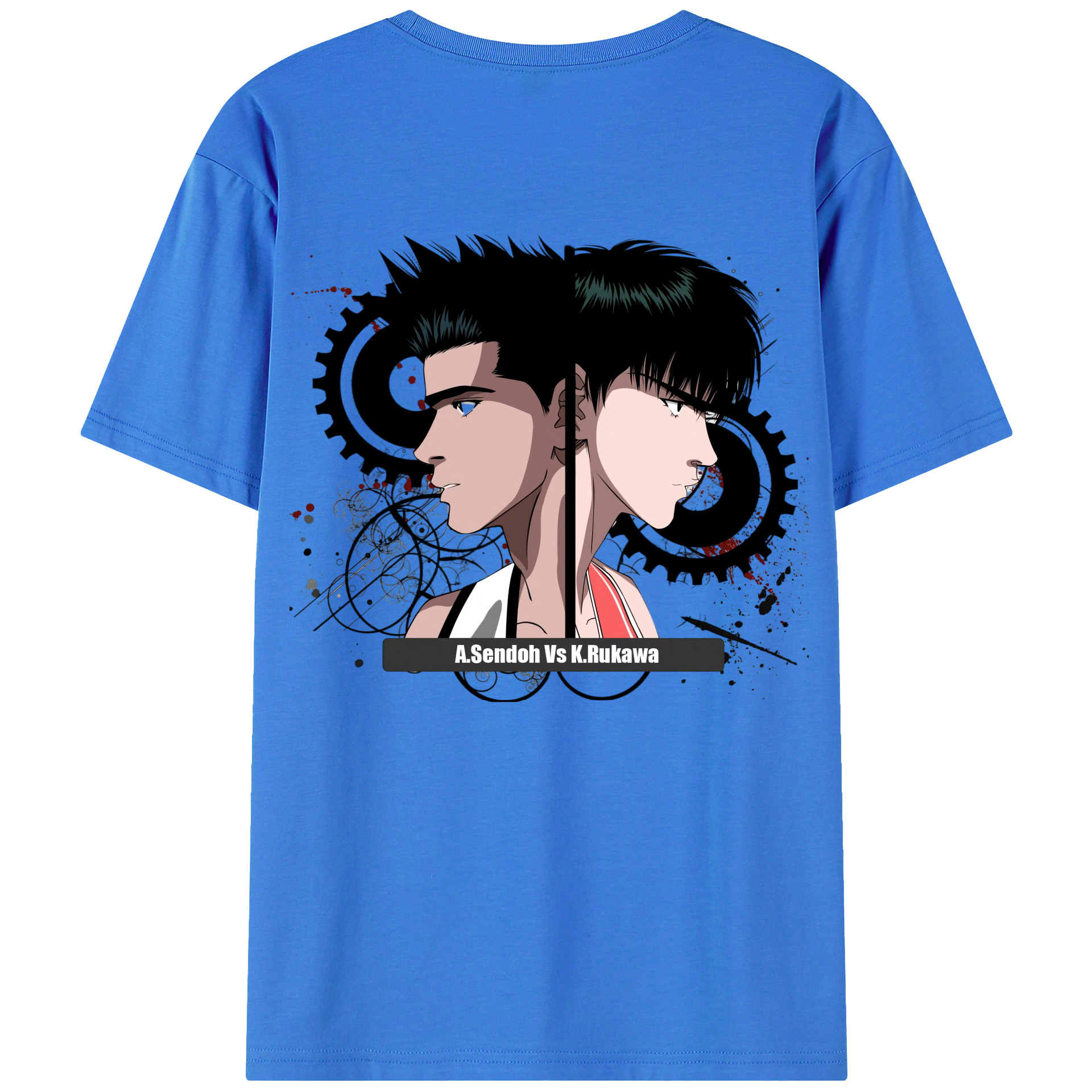 （画像用） SLAM DUNK／スラムダンク 綿100％ メンズ半袖Tシャツ（バックプリント） 通気性