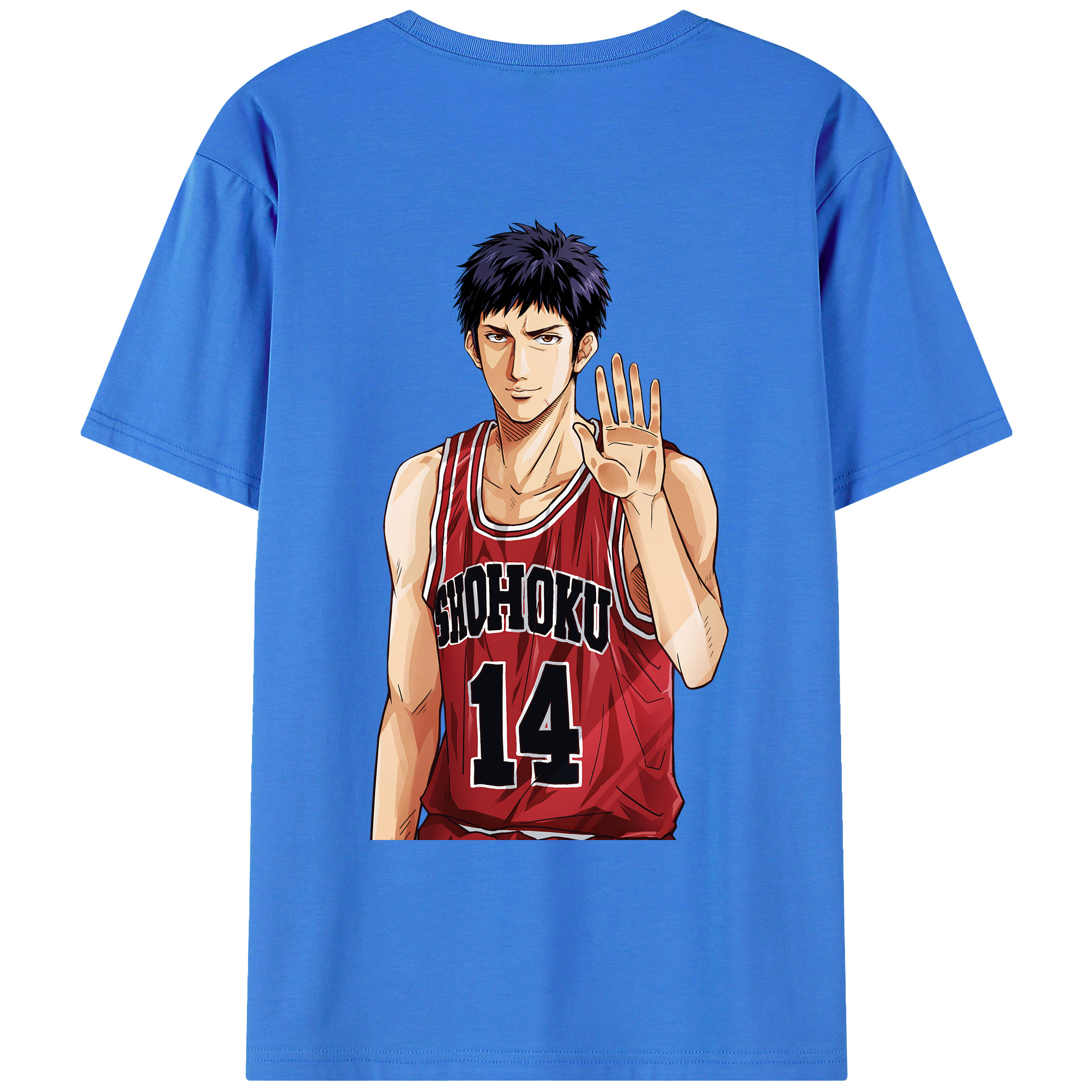 （画像用） SLAM DUNK／スラムダンク 綿100％ メンズ半袖Tシャツ（バックプリント） 通気性