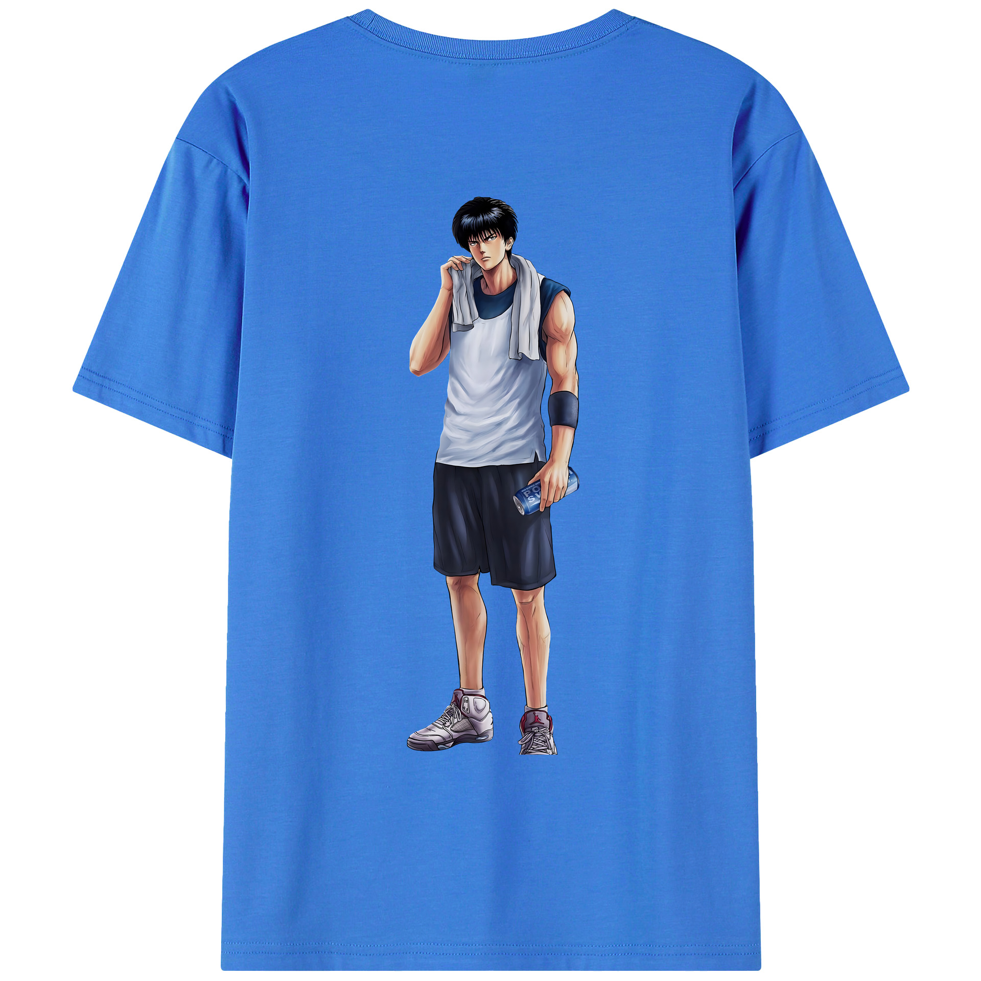 （画像用） SLAM DUNK／スラムダンク 綿100％ メンズ半袖Tシャツ（バックプリント） 通気性