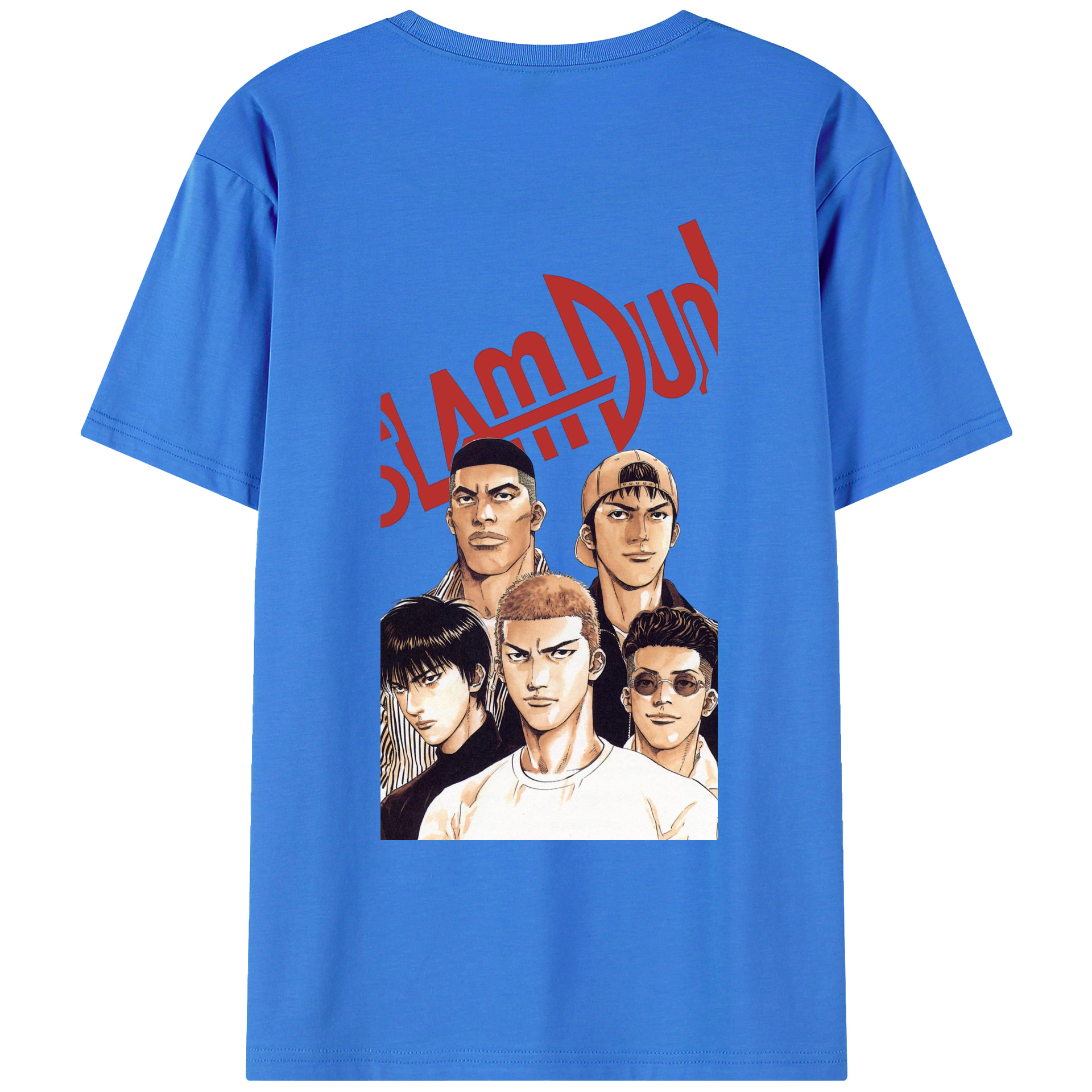 （画像用） SLAM DUNK／スラムダンク 綿100％ メンズ半袖Tシャツ（バックプリント） 通気性