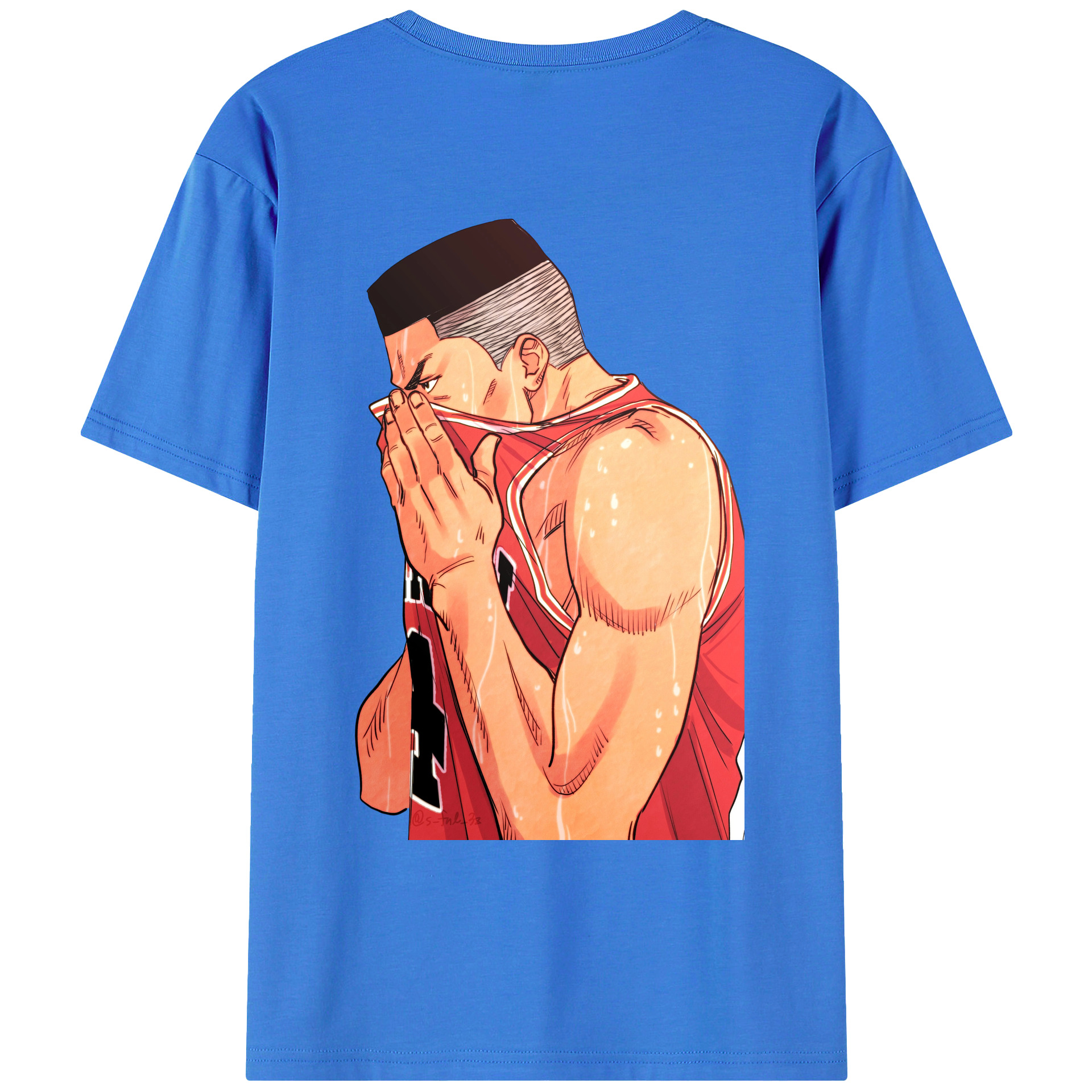 （画像用） SLAM DUNK／スラムダンク 綿100％ メンズ半袖Tシャツ（バックプリント） 通気性