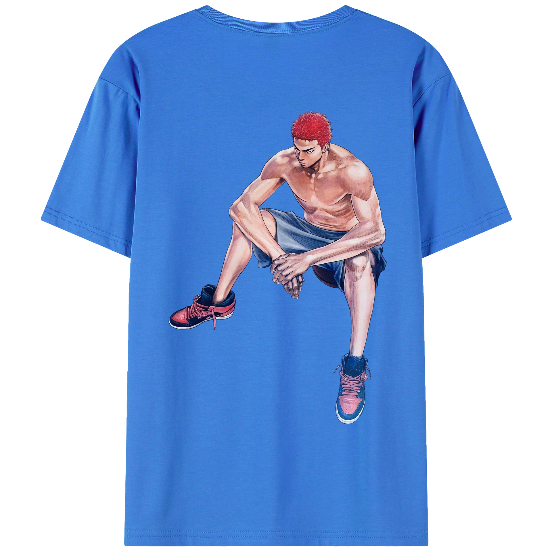 （画像用） SLAM DUNK／スラムダンク 綿100％ メンズ半袖Tシャツ（バックプリント） 通気性
