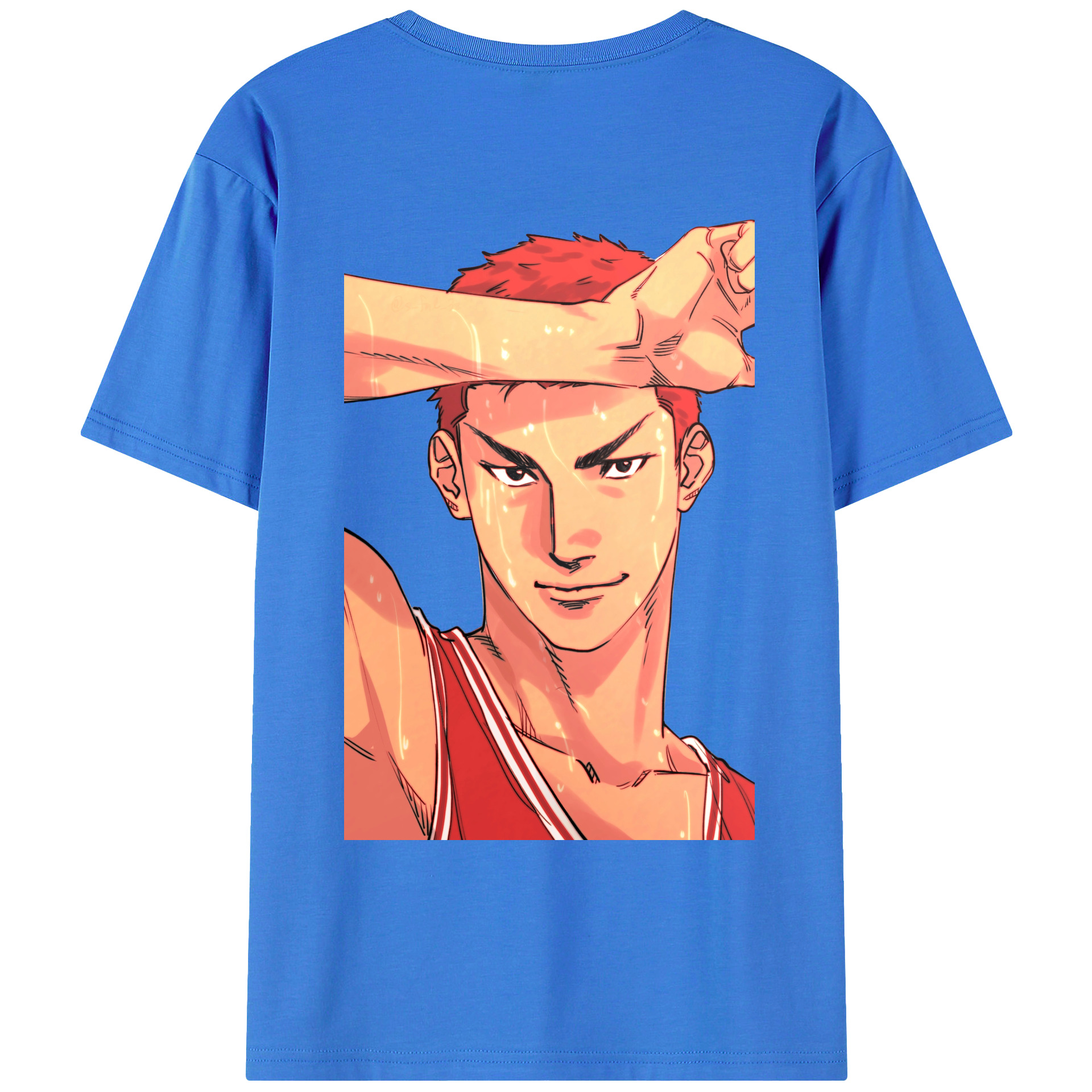 （画像用） SLAM DUNK／スラムダンク 綿100％ メンズ半袖Tシャツ（バックプリント） 通気性