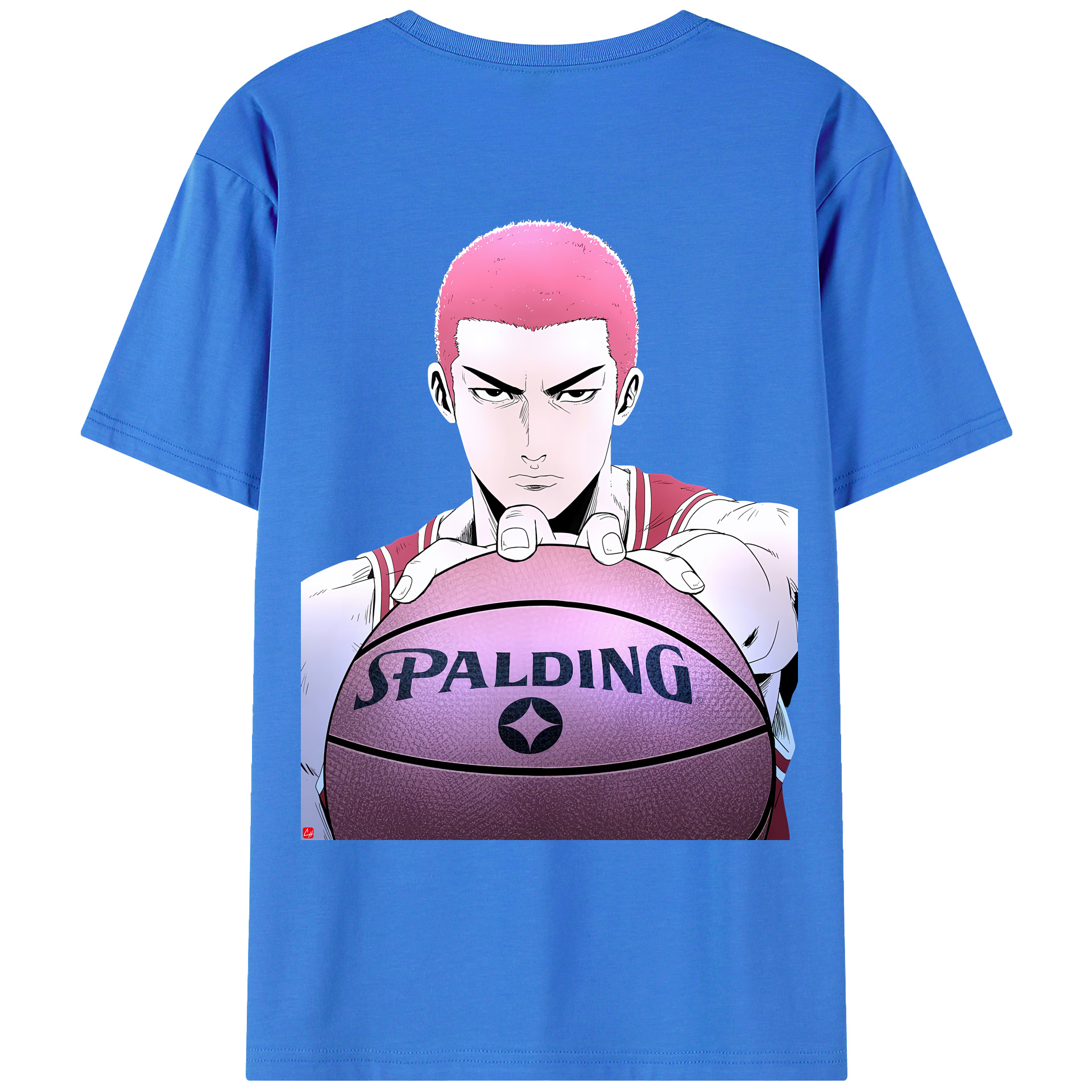（画像用） SLAM DUNK／スラムダンク 綿100％ メンズ半袖Tシャツ（バックプリント） 通気性