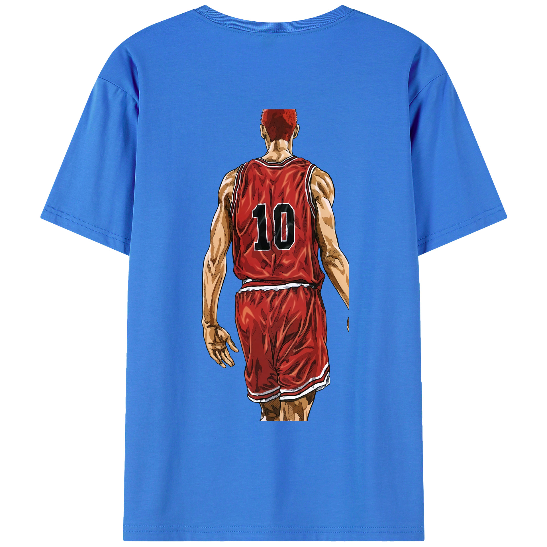 （画像用） SLAM DUNK／スラムダンク 綿100％ メンズ半袖Tシャツ（バックプリント） 通気性