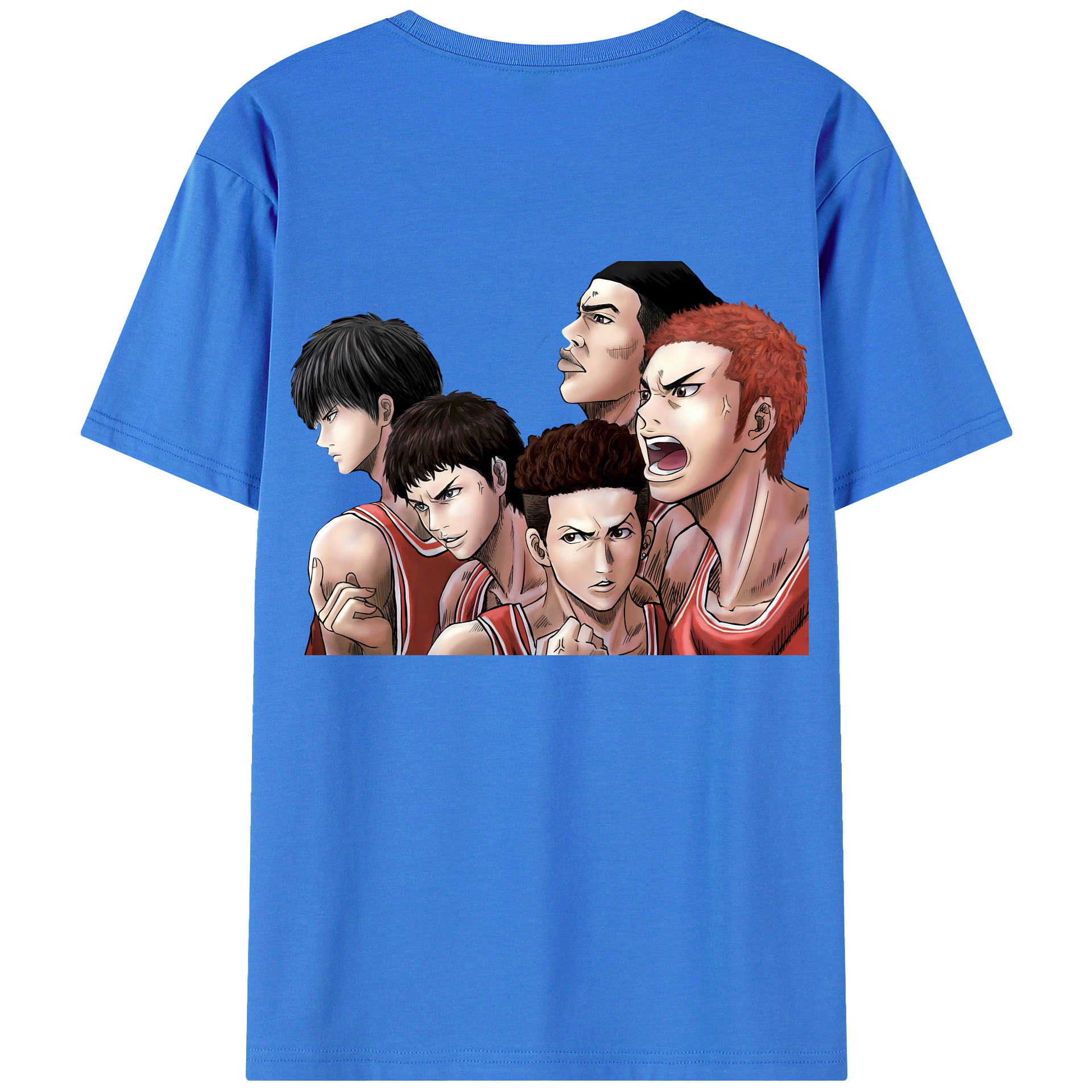 （画像用） SLAM DUNK／スラムダンク 綿100％ メンズ半袖Tシャツ（バックプリント） 通気性