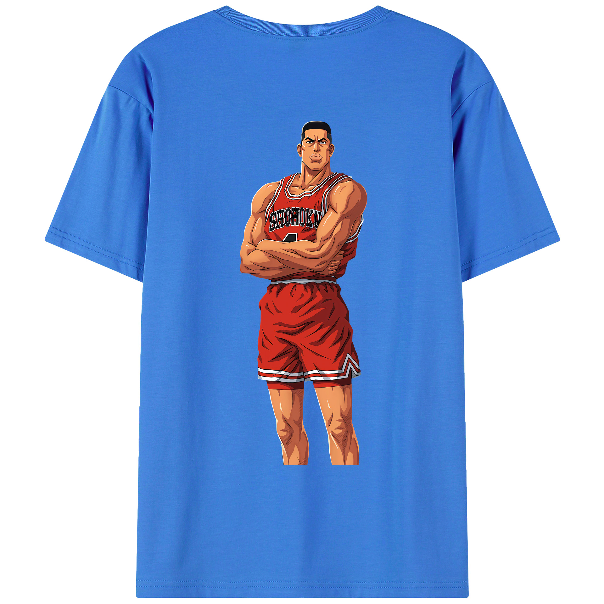 （画像用） SLAM DUNK／スラムダンク 綿100％ メンズ半袖Tシャツ（バックプリント） 通気性