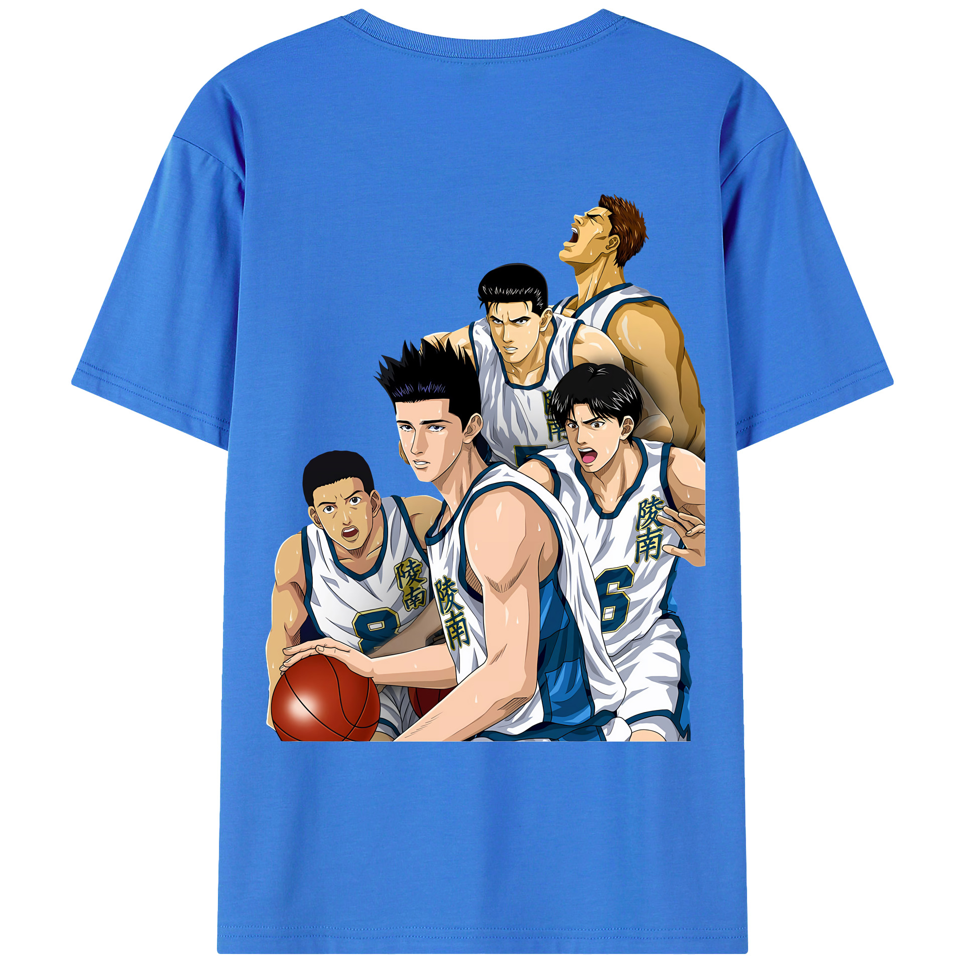 （画像用） SLAM DUNK／スラムダンク 綿100％ メンズ半袖Tシャツ（バックプリント） 通気性