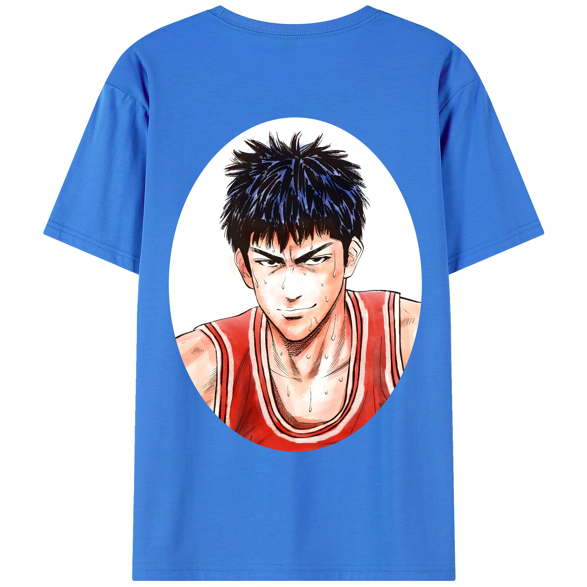 （画像用） SLAM DUNK／スラムダンク 綿100％ メンズ半袖Tシャツ（バックプリント） 通気性
