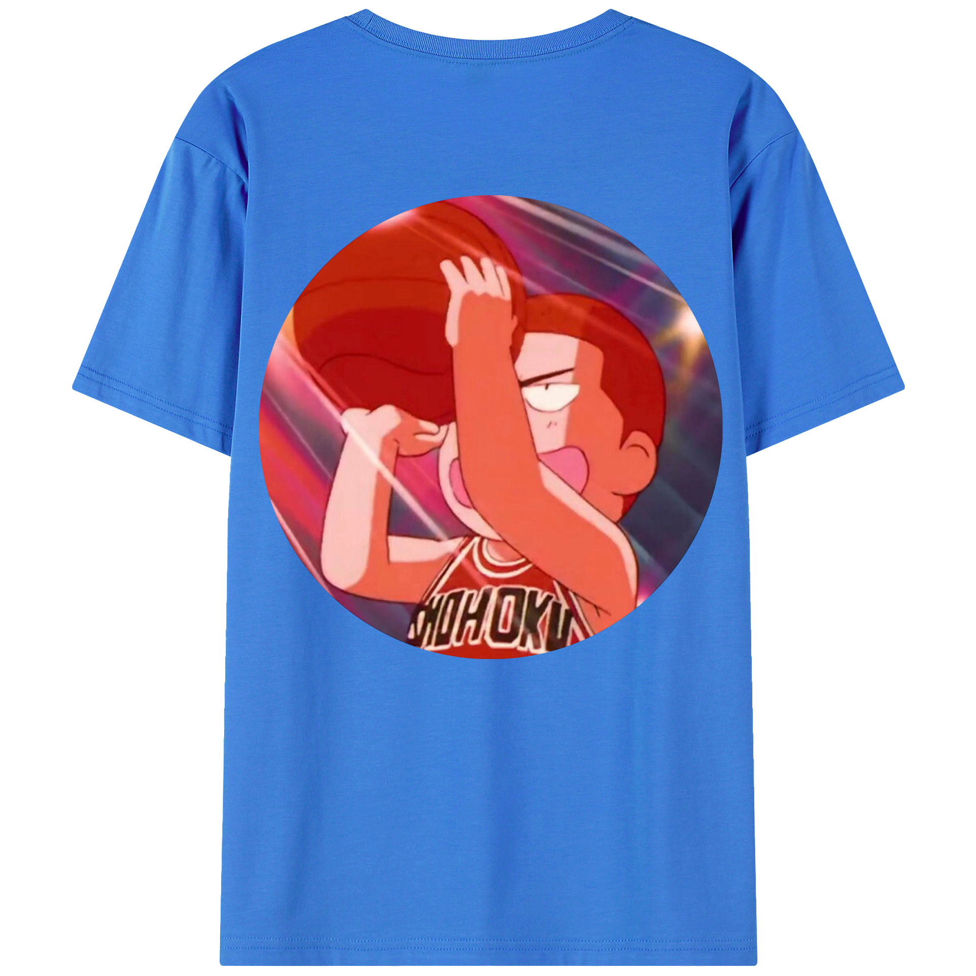（画像用） SLAM DUNK／スラムダンク 綿100％ メンズ半袖Tシャツ（バックプリント） 通気性